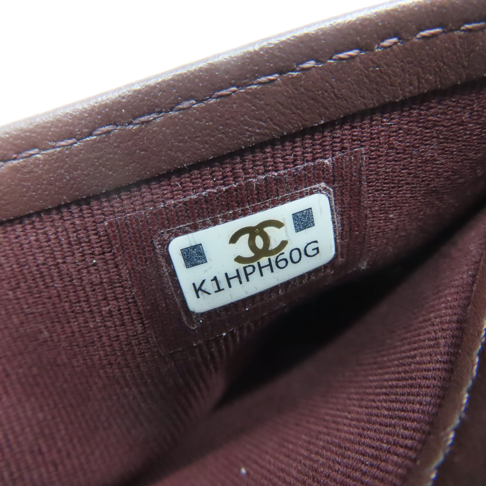 CHANEL 菱格牛皮皮革Long Wallet金扣長錢包黑色