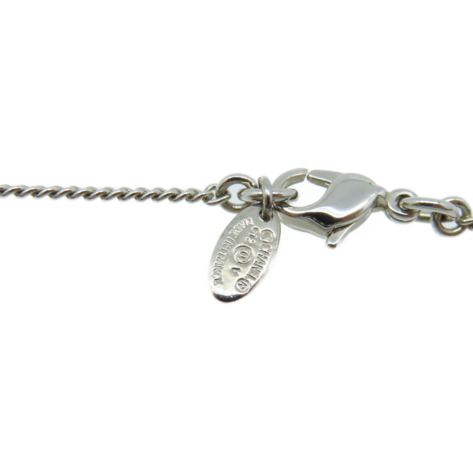 CHANEL 金屬CC Logo Necklace項鏈銀色