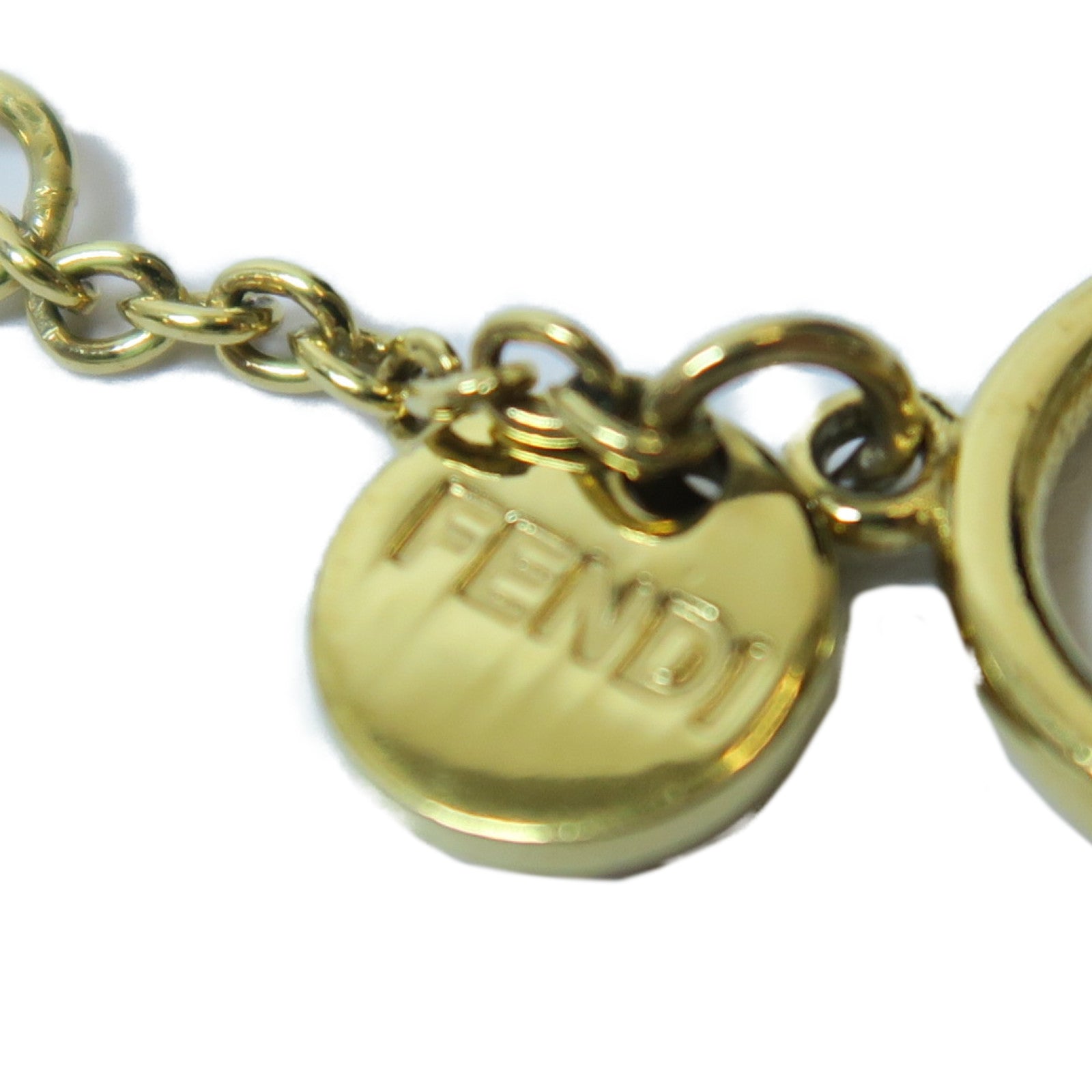 FENDI 金屬/水晶Bracelet手鏈#16.25cm