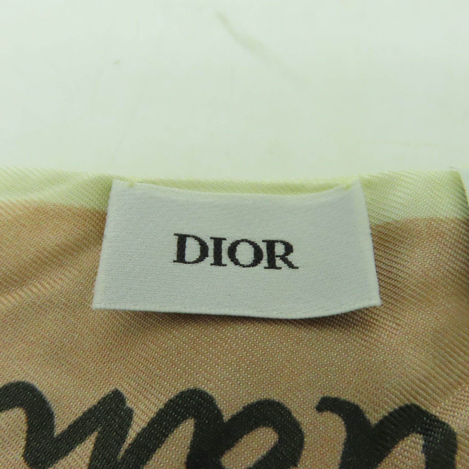 Dior 絲質Scarf絲巾杏色/白色