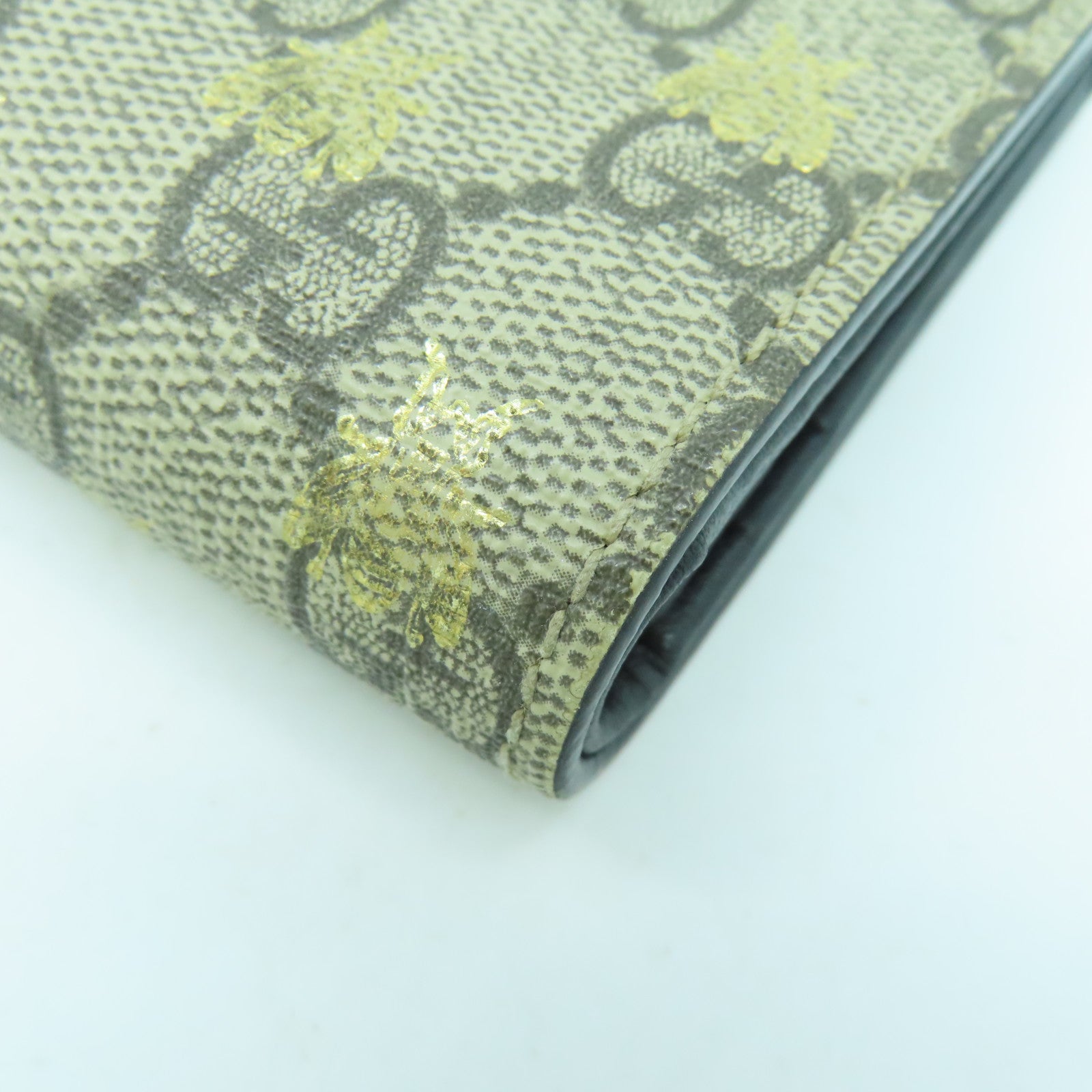 GUCCI 塗層帆布Wallet金扣錢包啡色