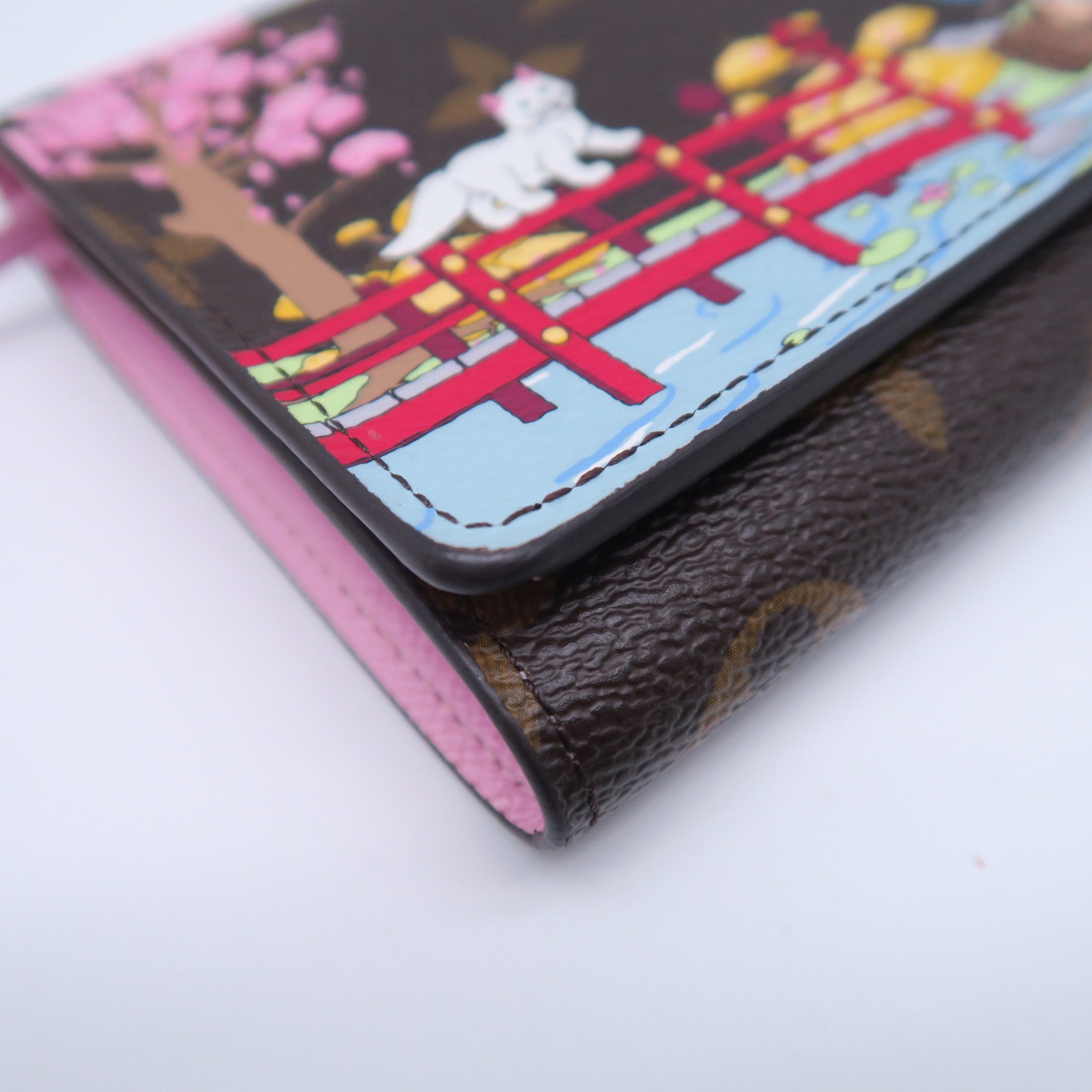 LOUIS VUITTON Monogram Wallet金扣錢包啡色/粉紅色