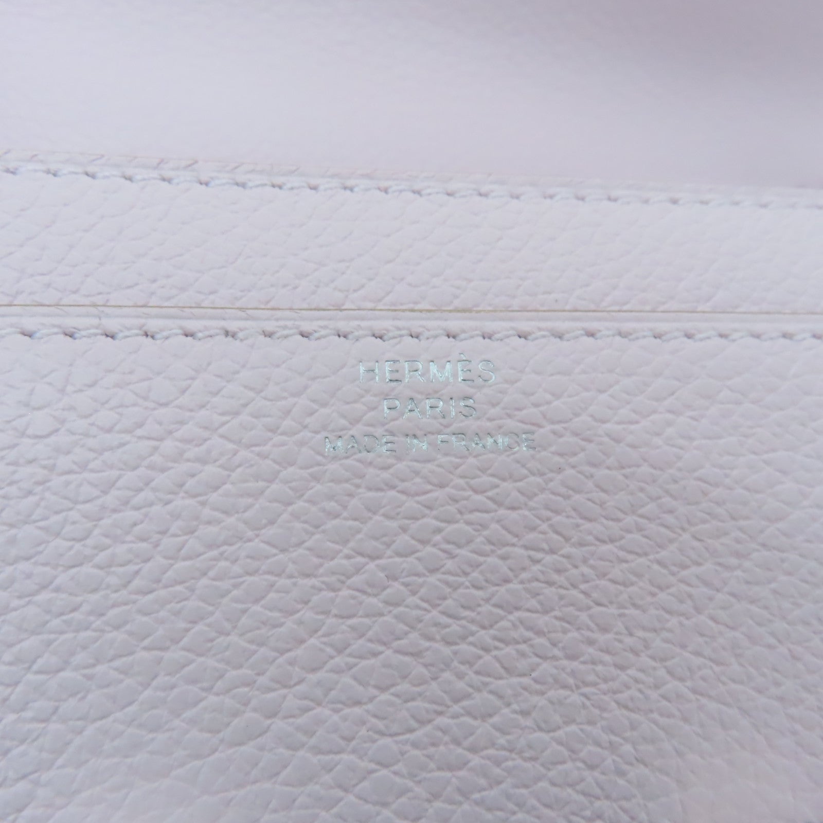HERMES 【激減優惠】Chevre皮革Constance To Go銀扣肩背袋Mauve Pale紫色