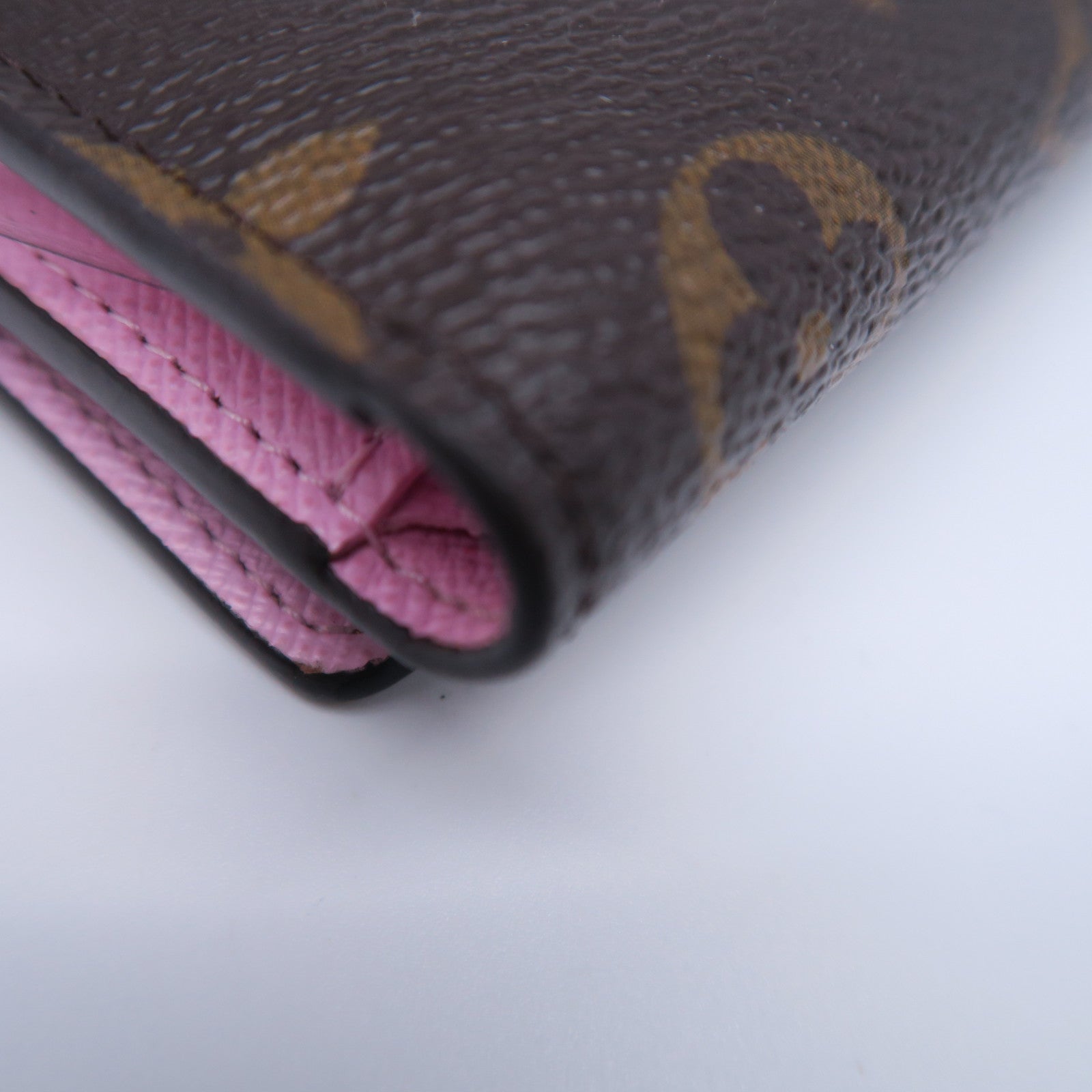 LOUIS VUITTON Monogram Wallet金扣錢包啡色/粉紅色