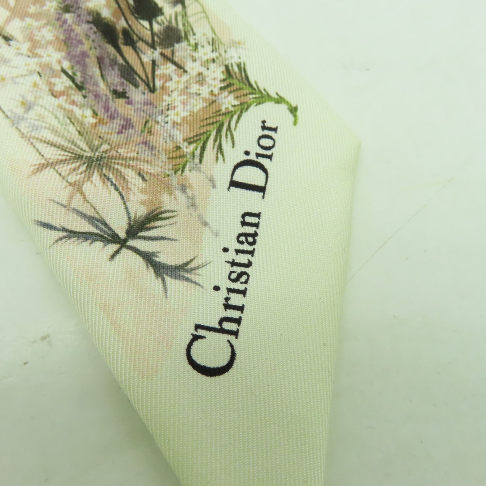 Dior 絲質Scarf絲巾杏色/白色
