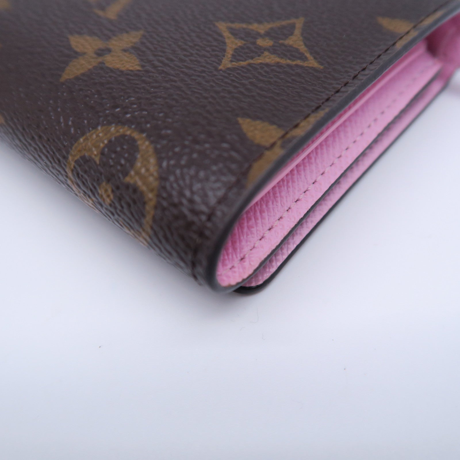 LOUIS VUITTON Monogram Wallet金扣錢包啡色/粉紅色