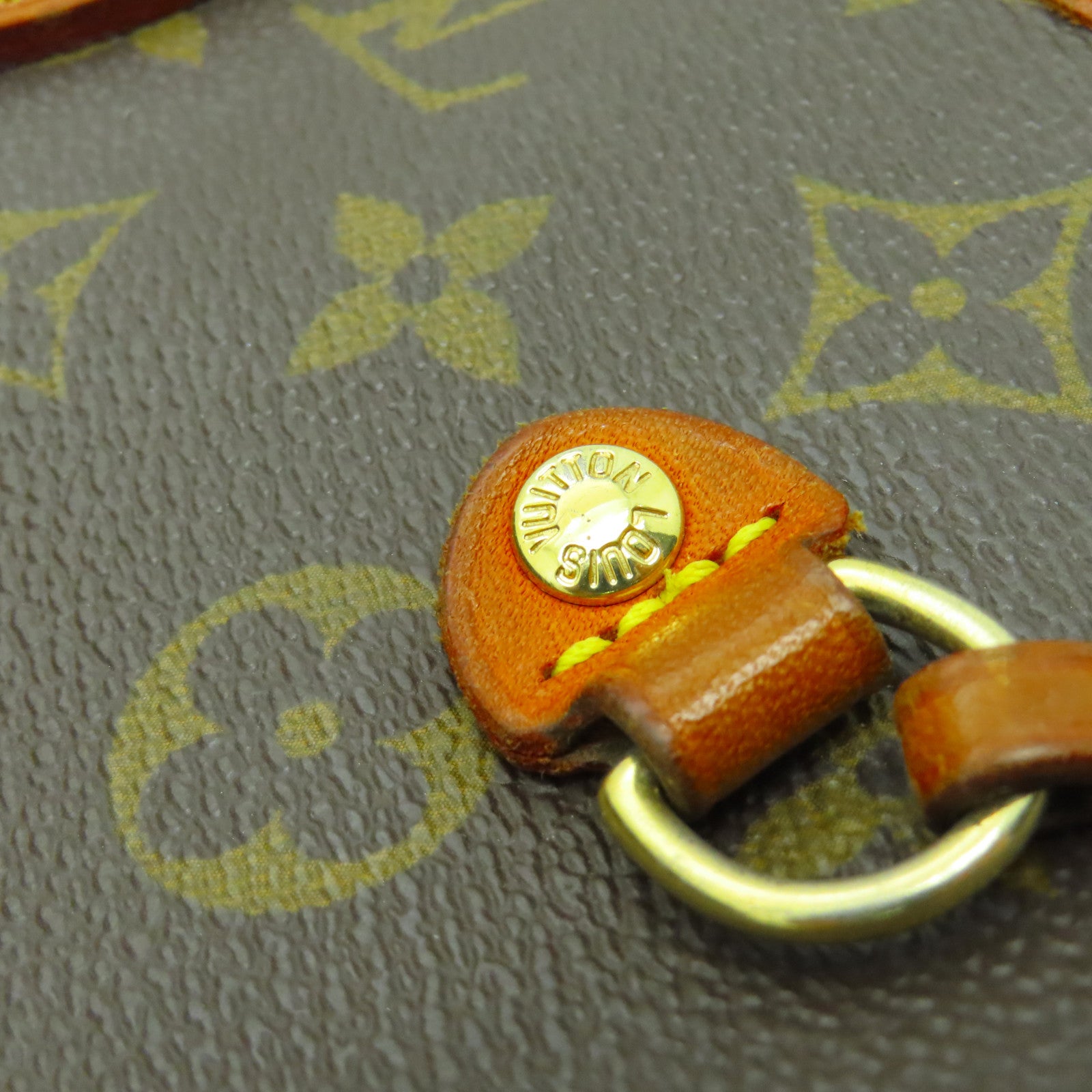 LOUIS VUITTON Monogram Neverfull MM金扣手挽袋啡色