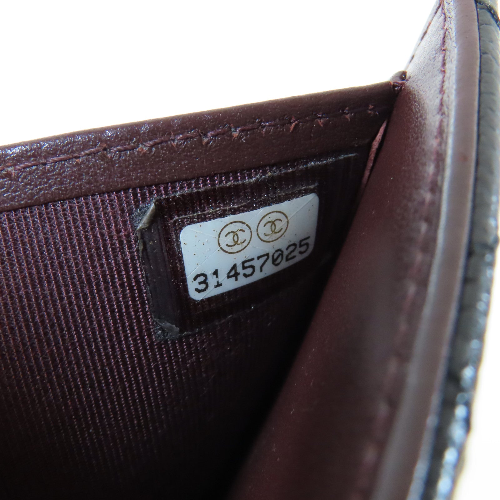 CHANEL 菱格Caviar皮革Wallet金扣錢包黑色