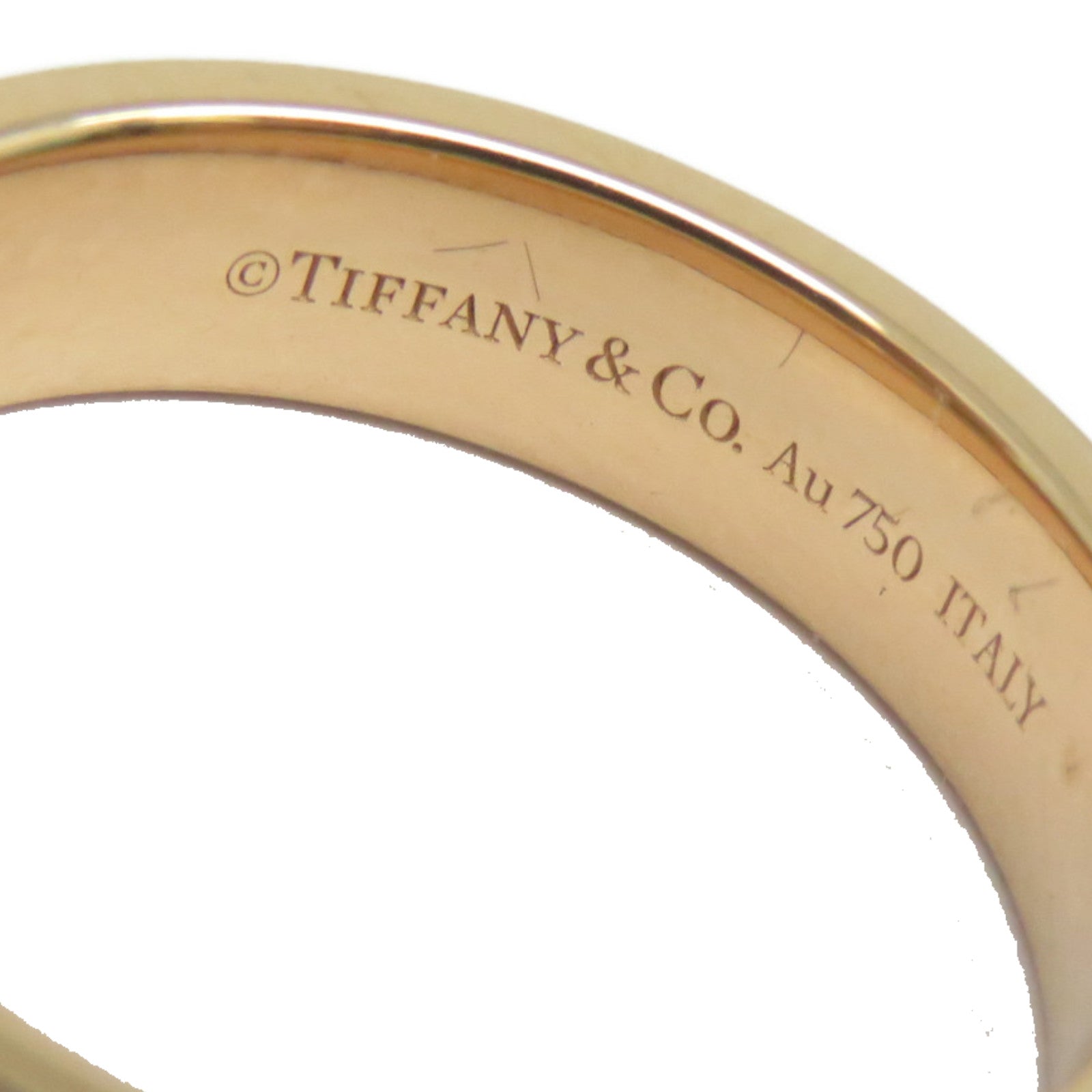 TIFFANY＆CO 18K玫瑰金Tiffany T鑽石戒指US#5