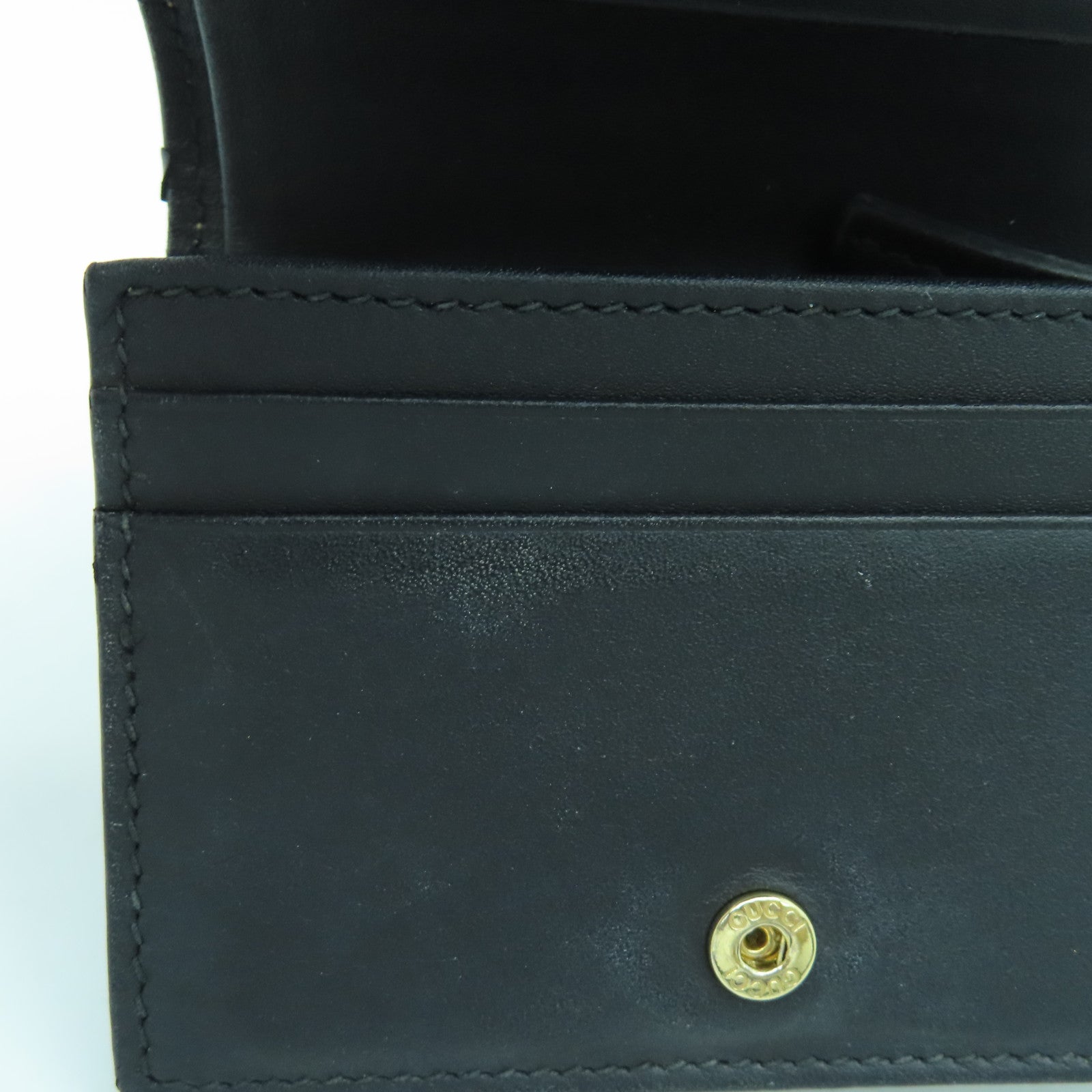GUCCI 塗層帆布Wallet金扣錢包啡色