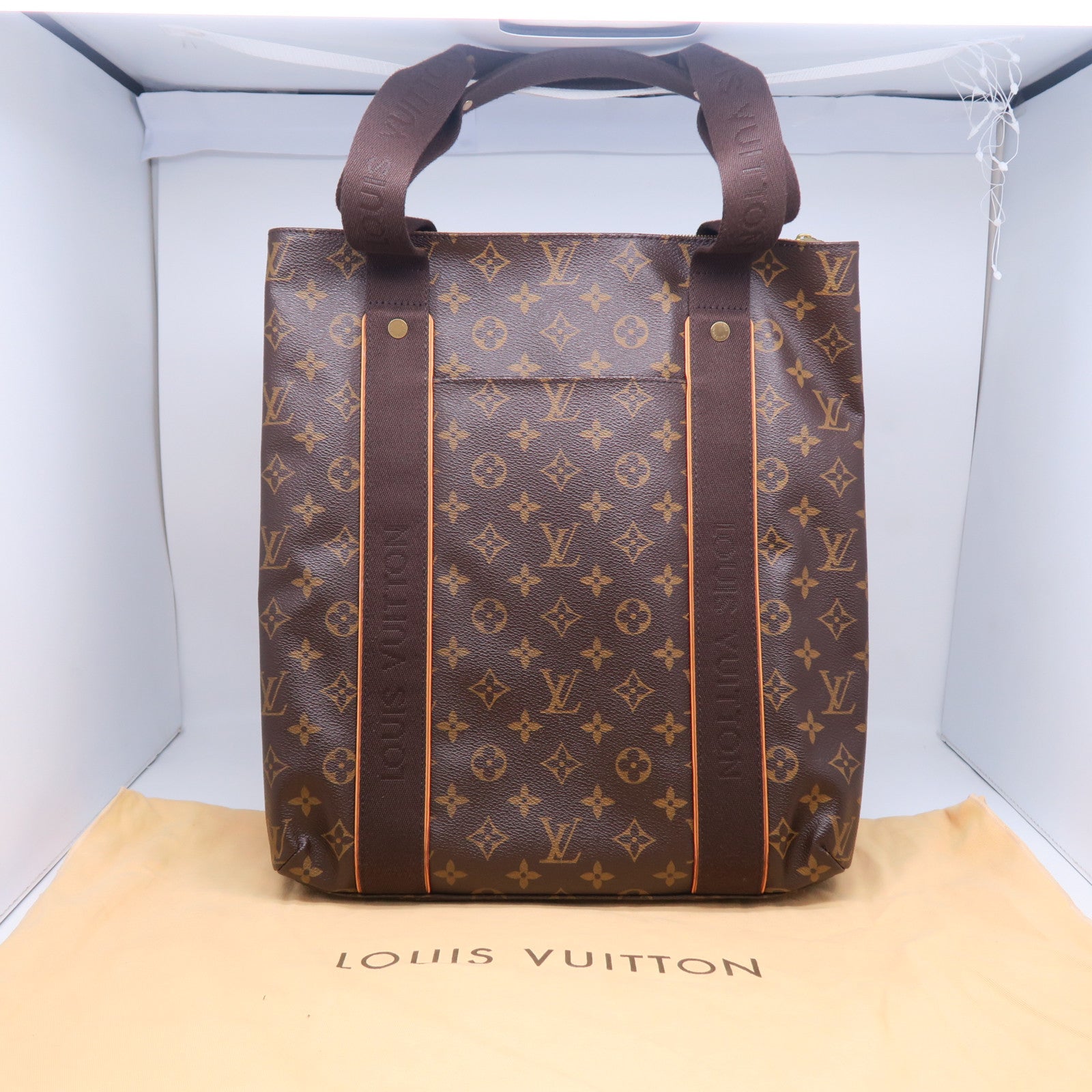 LOUIS VUITTON Monogram Cabas Beaubourg金扣肩背袋啡色