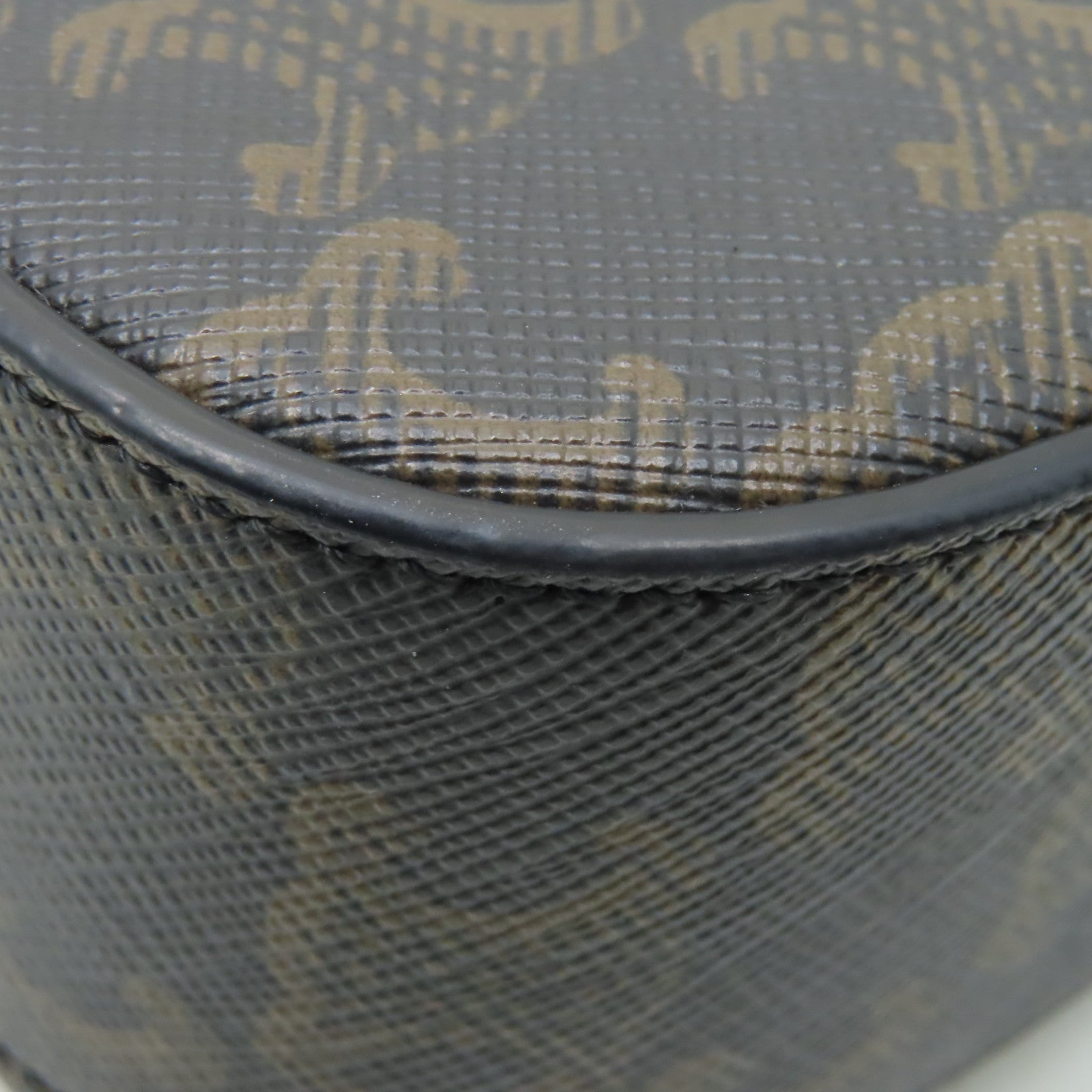 CELINE 塗層帆布Tabou Clutch On Strap金扣手挽肩背兩用袋棕色