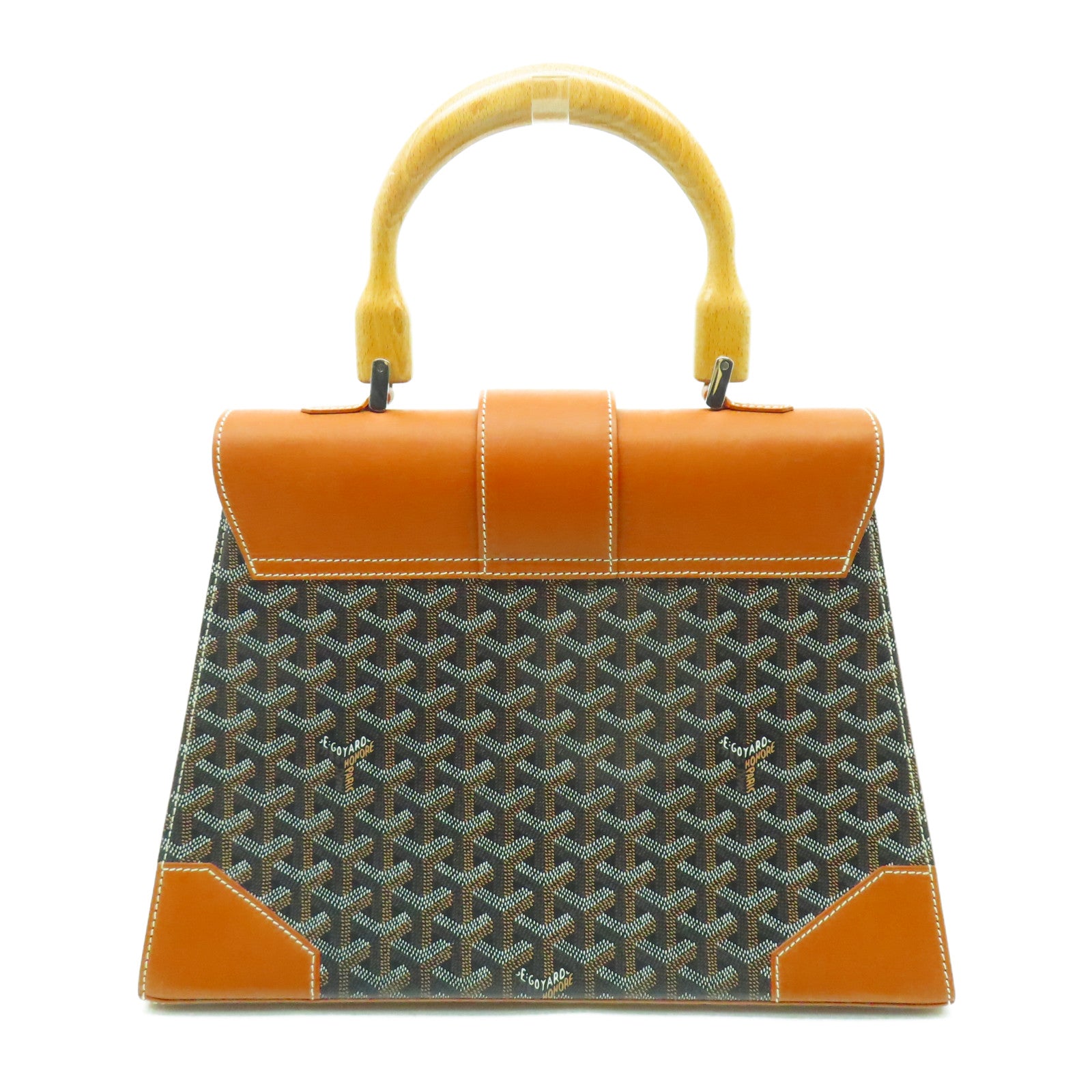 GOYARD 塗層帆布Saigon GM銀扣手挽袋啡色