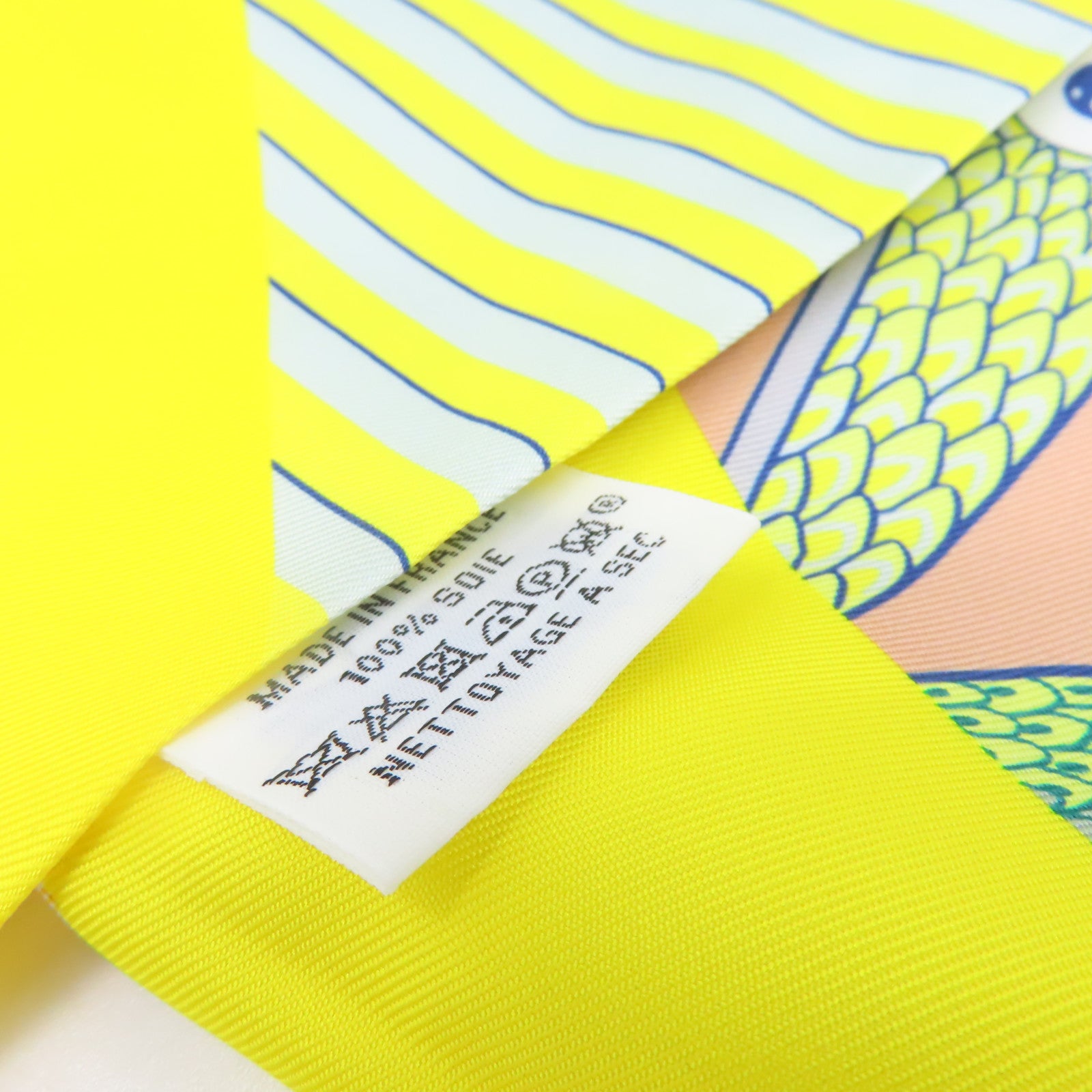 HERMES 【激減優惠】絲質Maxi Twilly Scarf絲巾黃色/彩色