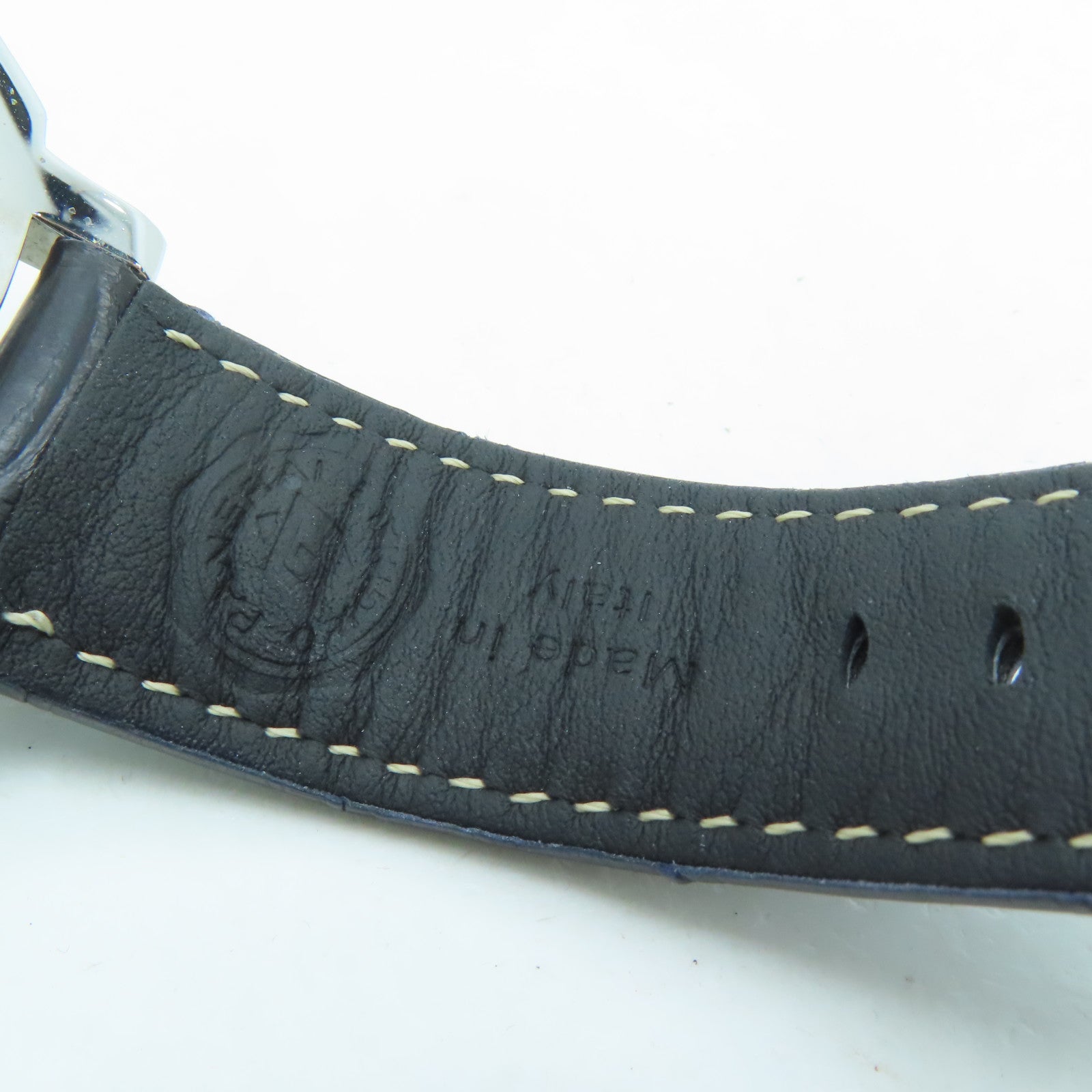 PANERAI Luminor鳄鱼皮革带/不锈钢手表自动机芯黑色