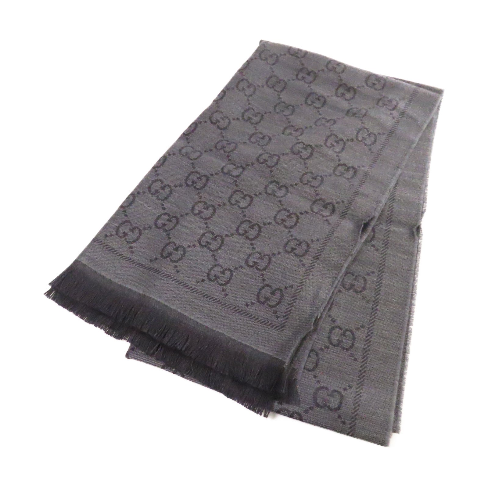 GUCCI 羊毛Scarf圍巾碳灰色