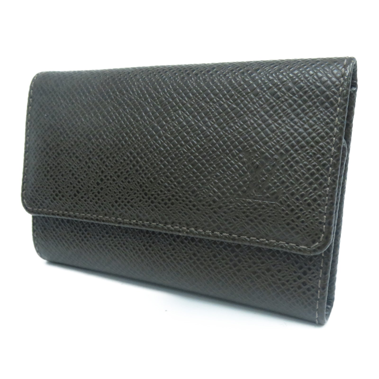 LOUIS VUITTON 【激減優惠】Taiga 6 Key Holder銀扣鎖匙包啡色