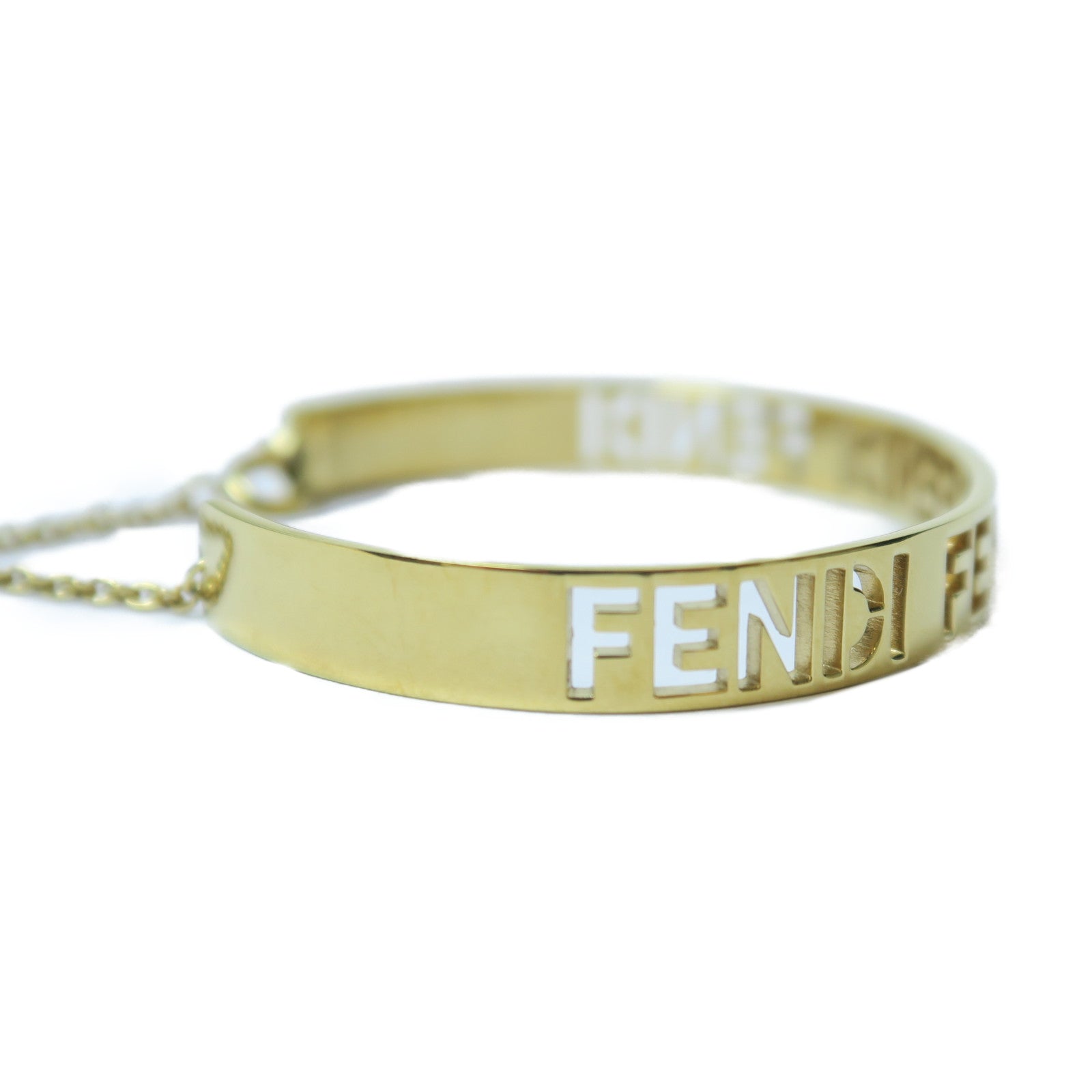 FENDI 金屬Bangle手鐲金色Fendi#M/#15.5cm