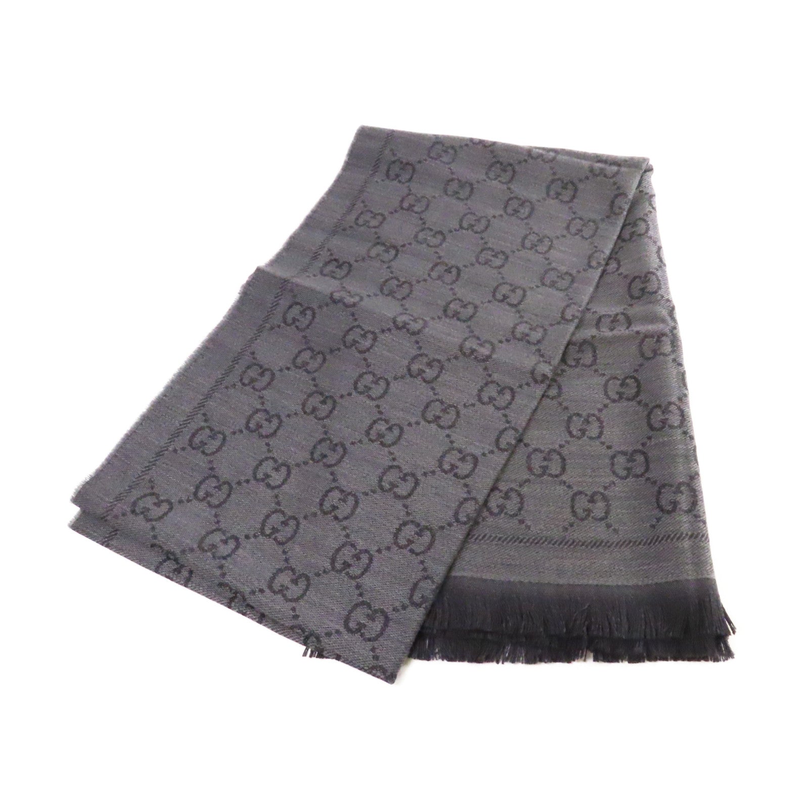 GUCCI 羊毛Scarf圍巾碳灰色