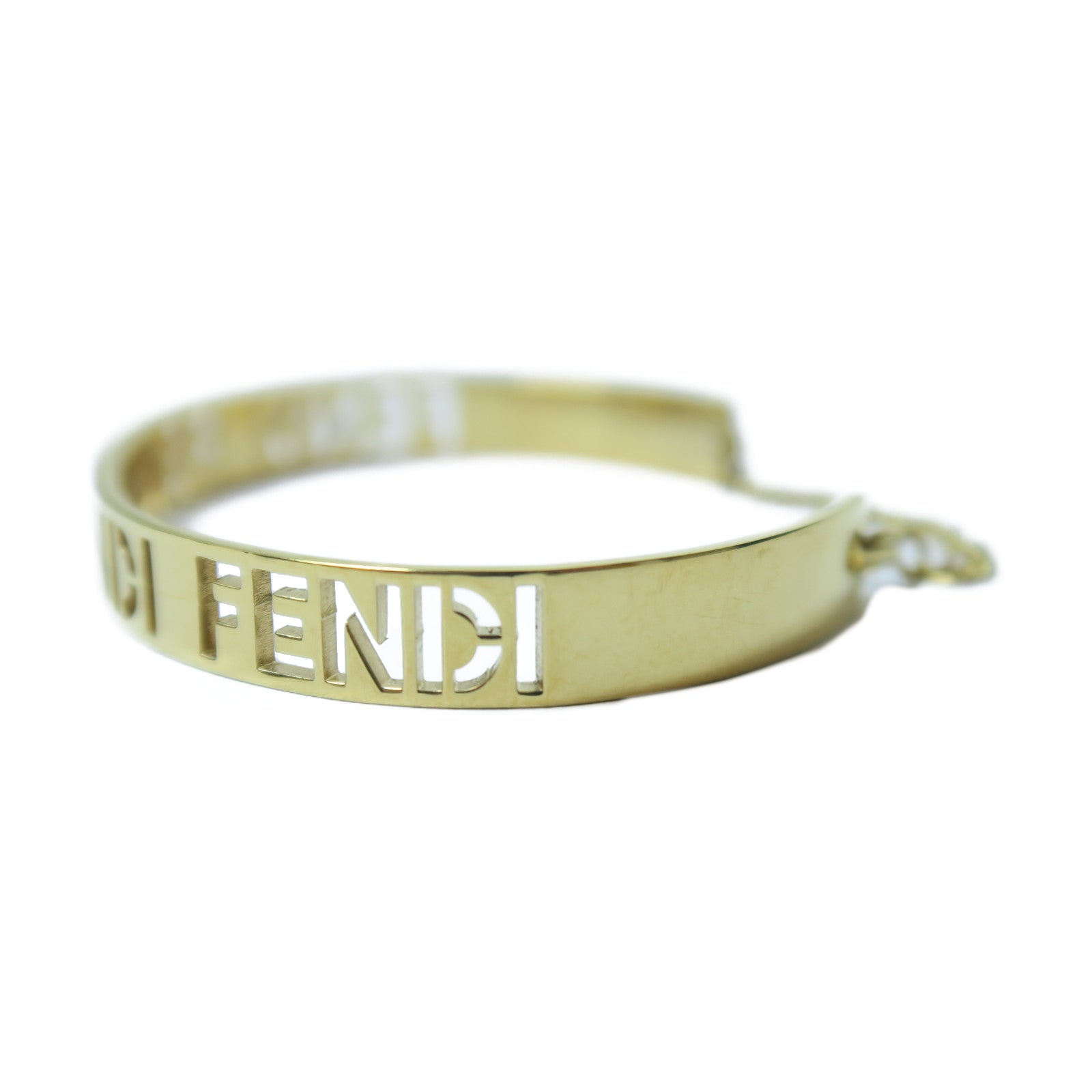 FENDI 金屬Bangle手鐲金色Fendi#M/#15.5cm