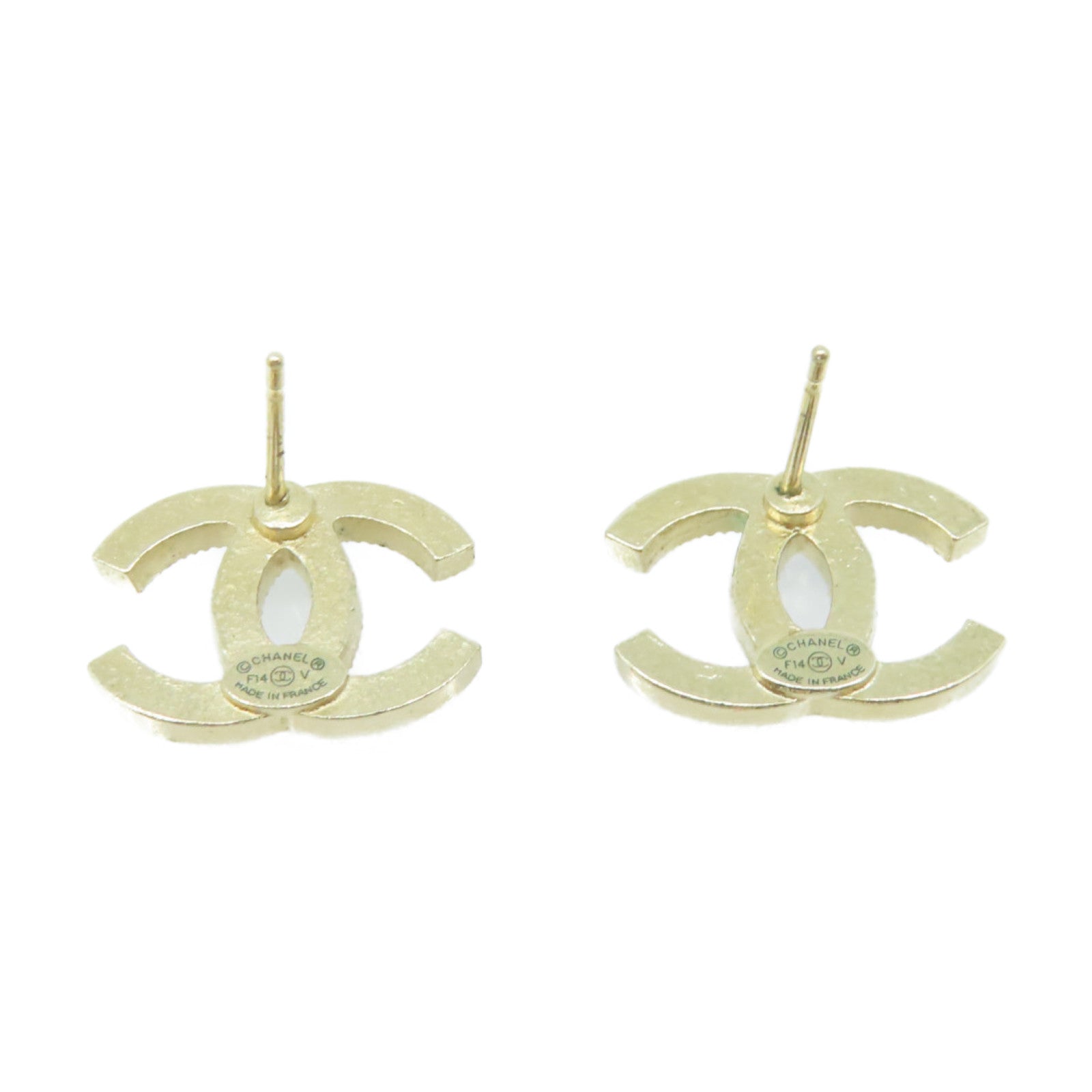 ✨極美品✨CHANEL耳环 CC logo CHANEL 金屬CC Logo Earrings耳環金色– Brand Off Hong Kong