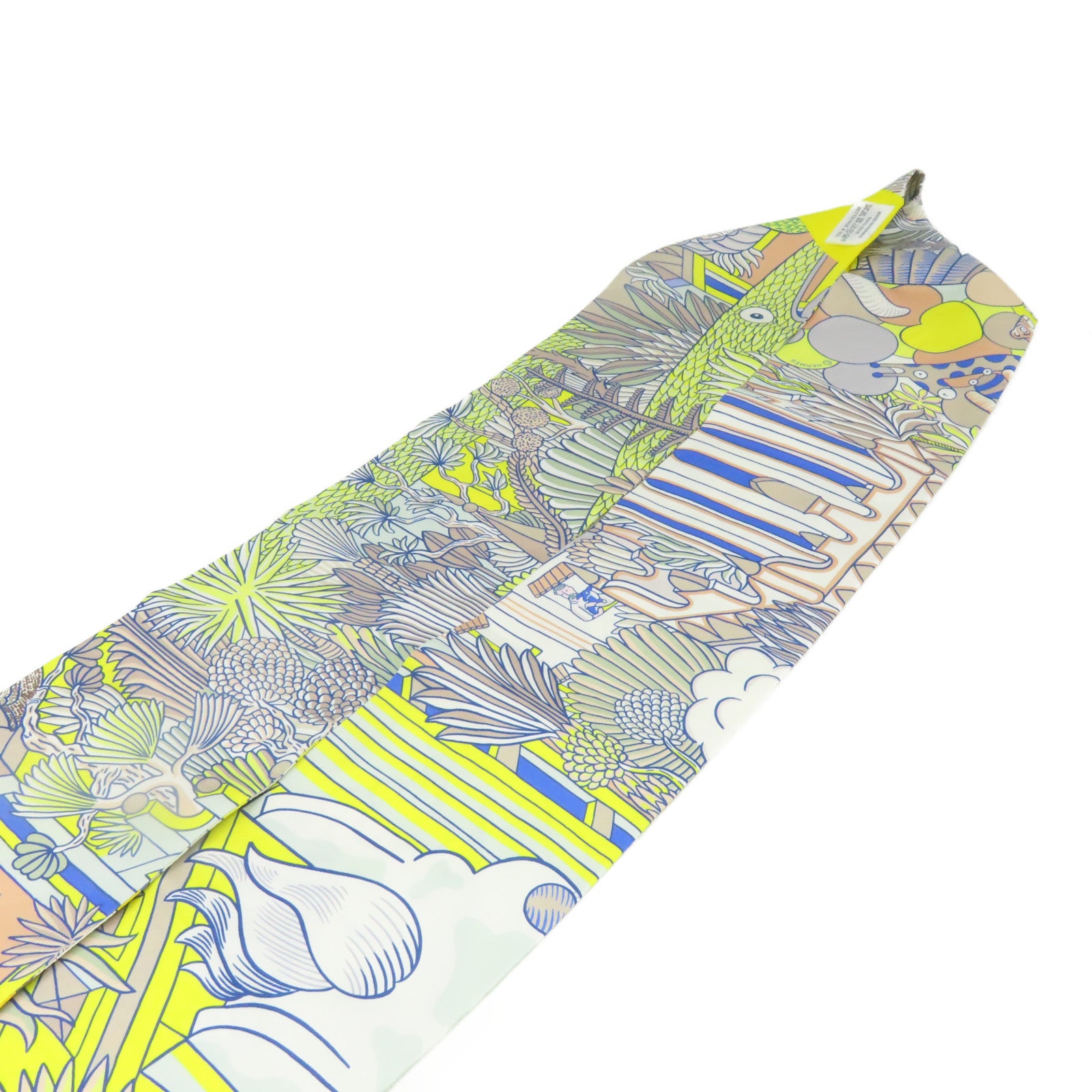 HERMES 【激減優惠】絲質Maxi Twilly Scarf絲巾黃色/彩色