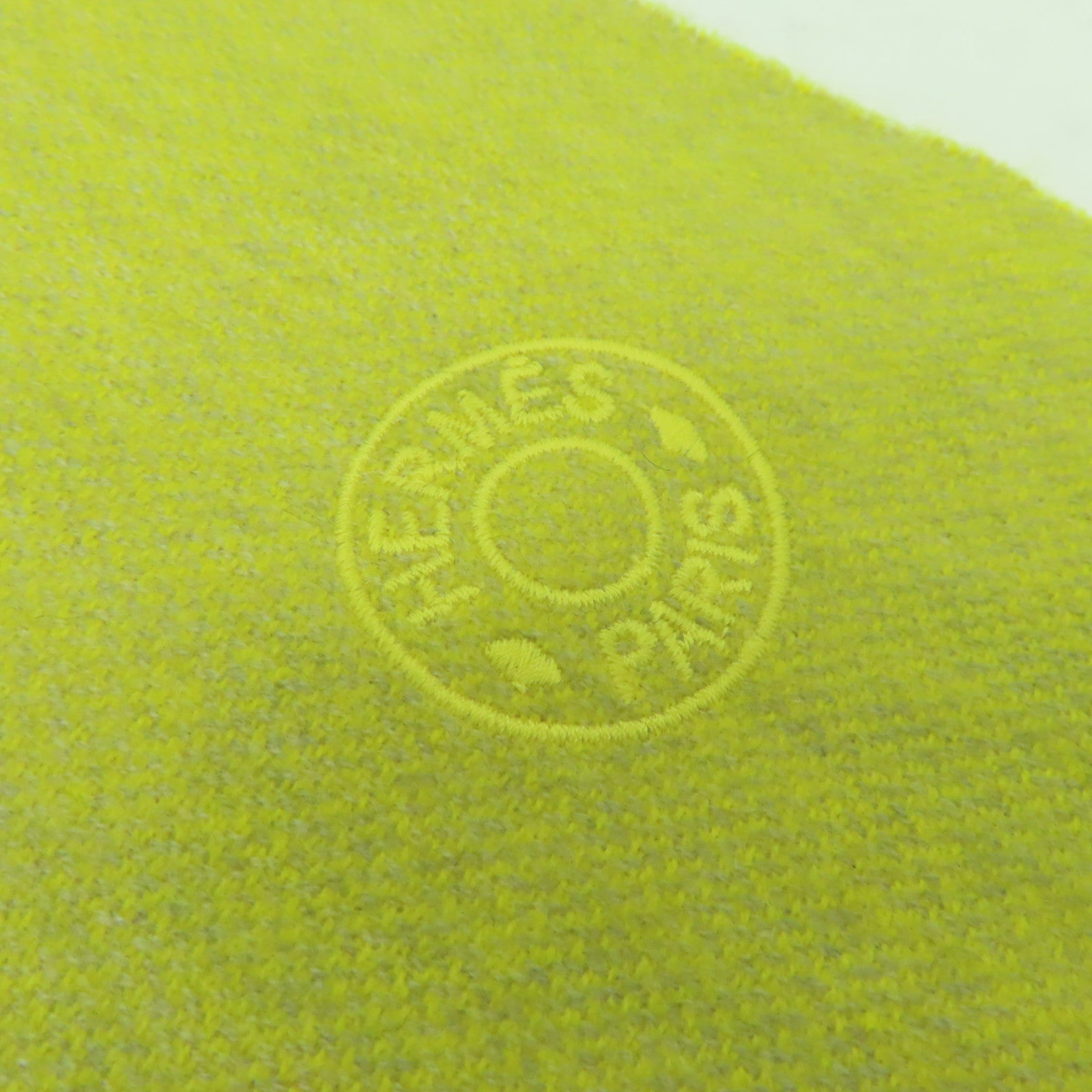 HERMES 羊絨Scarf絲巾黃色/藍色