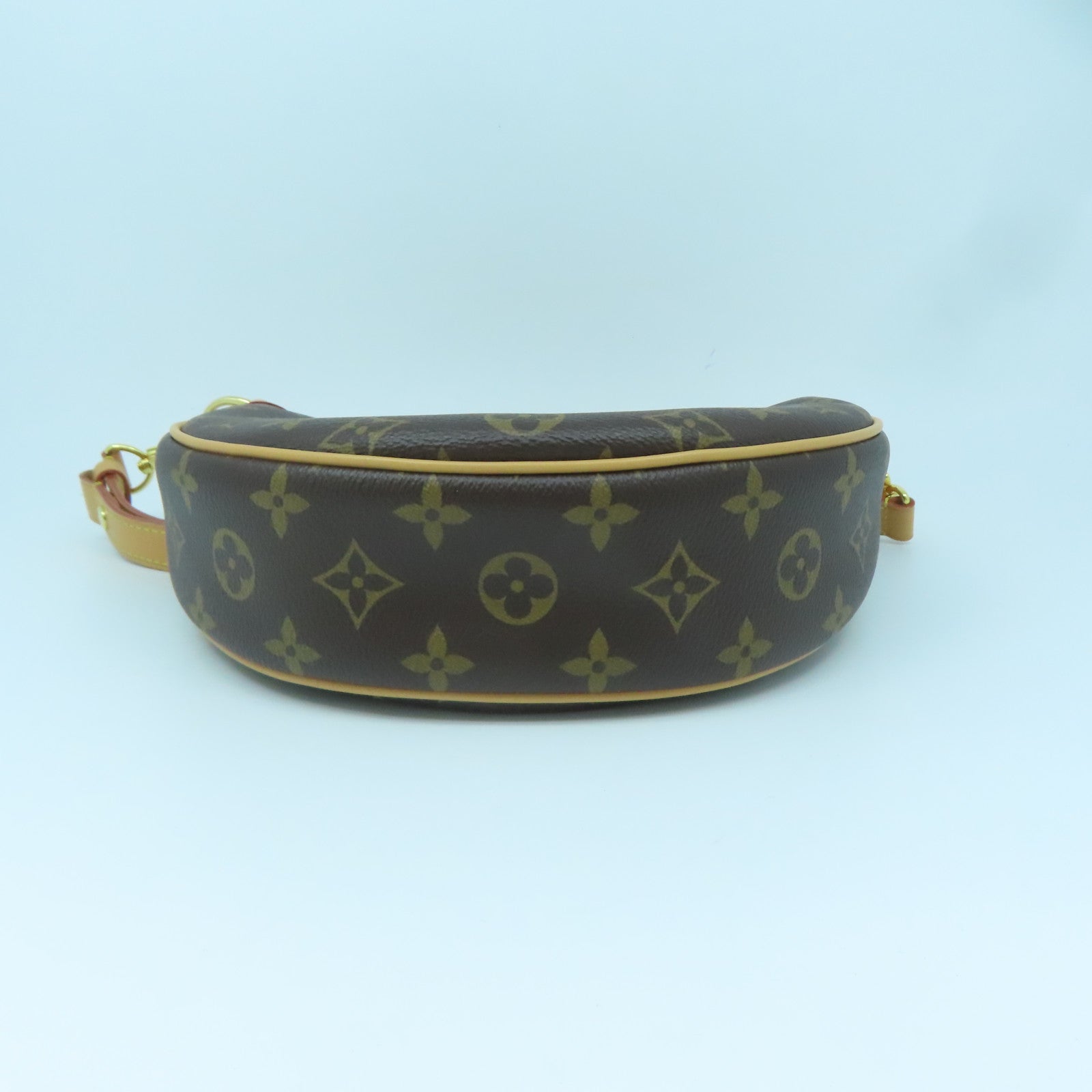 LOUIS VUITTON Monogram Loop Gold Buckle Hand Shoulder Bag Brown