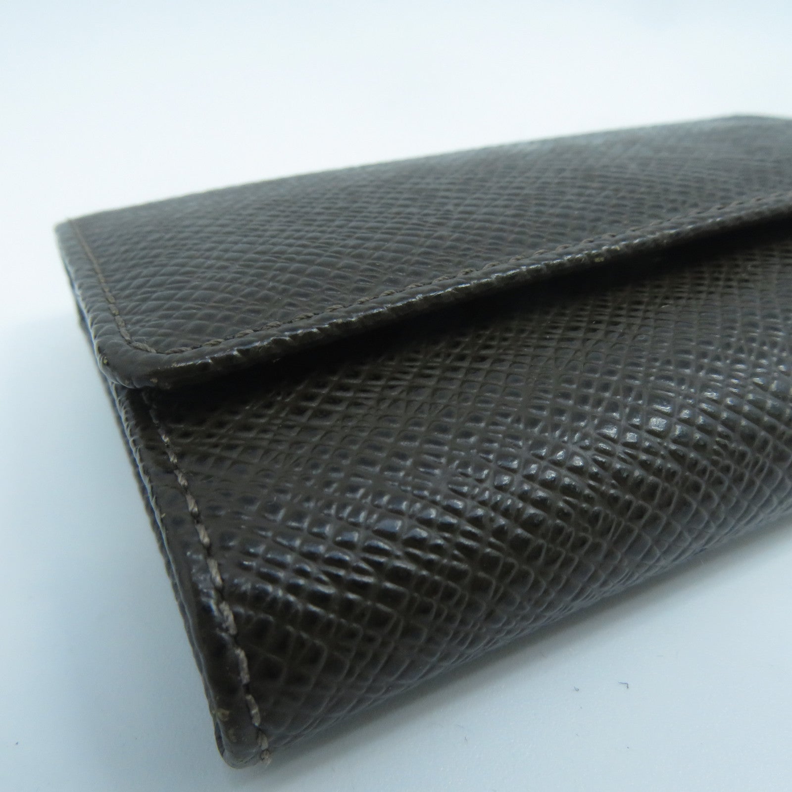 LOUIS VUITTON 【激減優惠】Taiga 6 Key Holder銀扣鎖匙包啡色