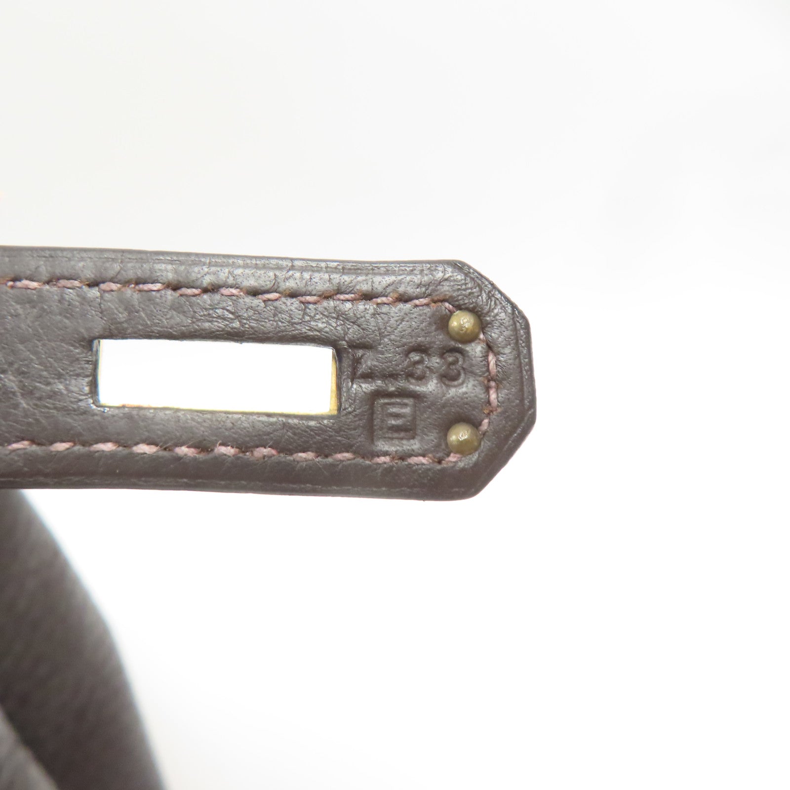 HERMES 皮革Birkin 35金扣手挽袋深啡色