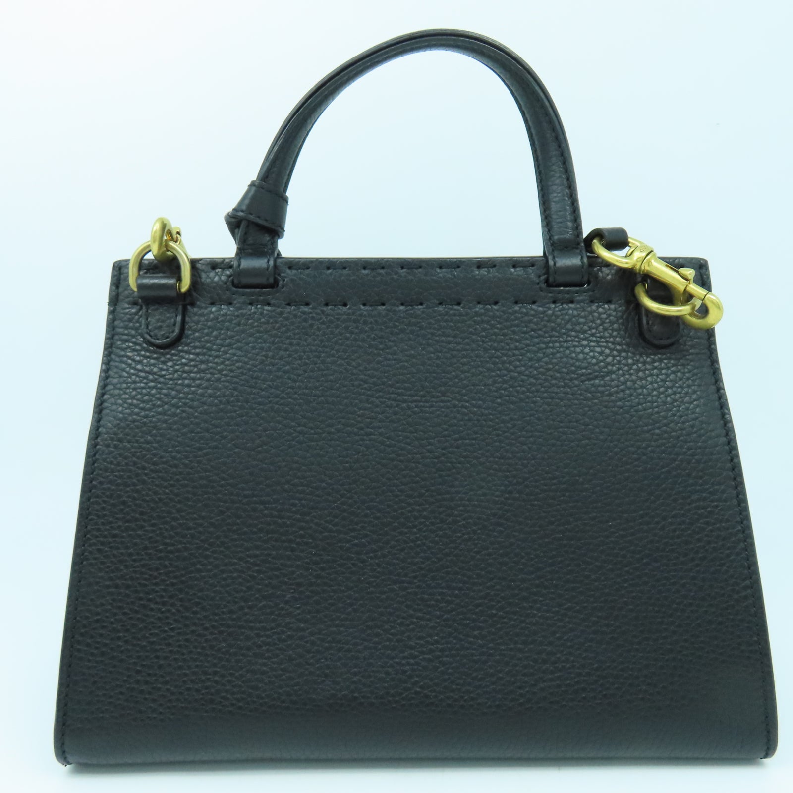GUCCI 牛皮皮革2 Way Shoulder金扣手挽肩背兩用袋黑色