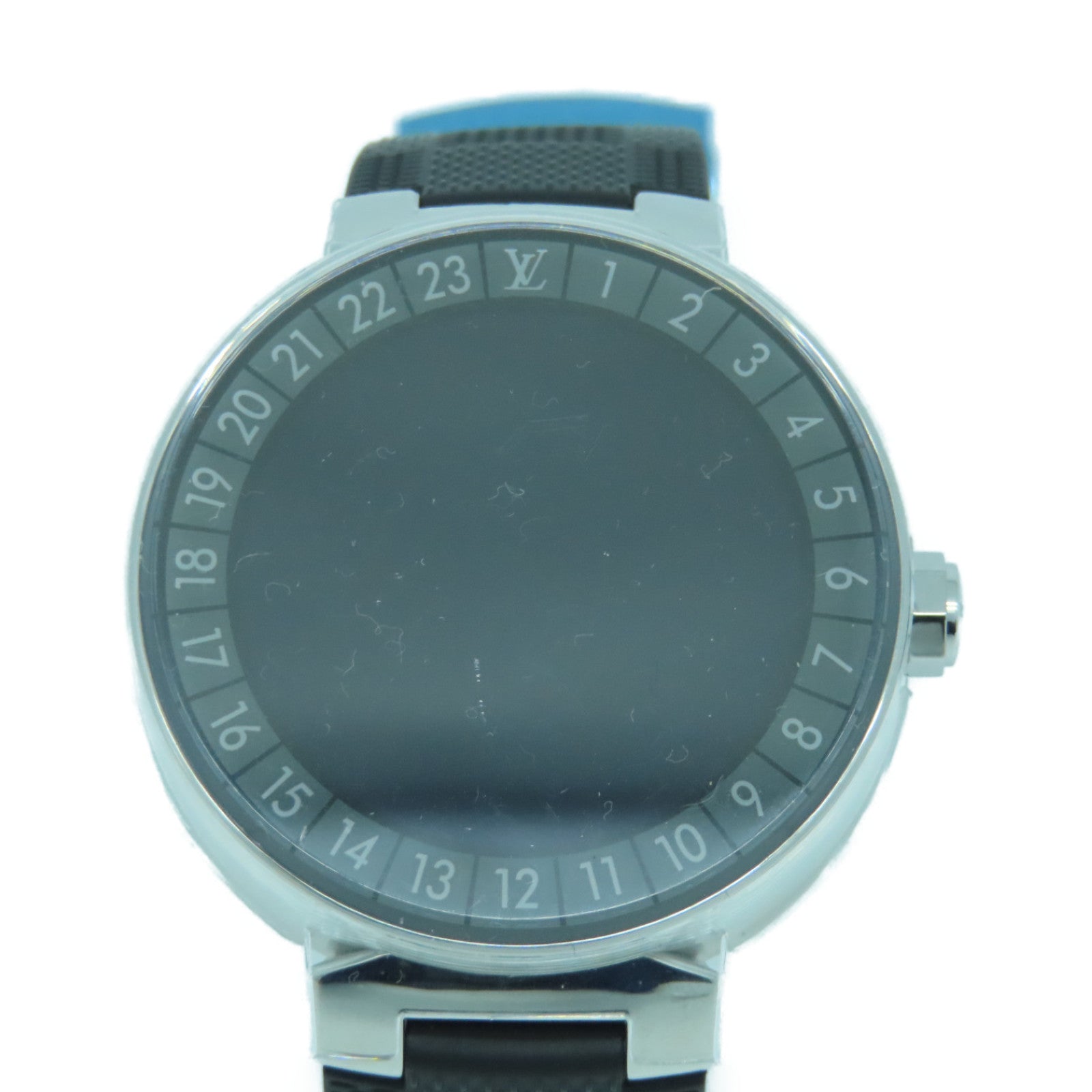 LOUIS VUITTON Tambour Horizon不鏽鋼手錶石英機芯黒色