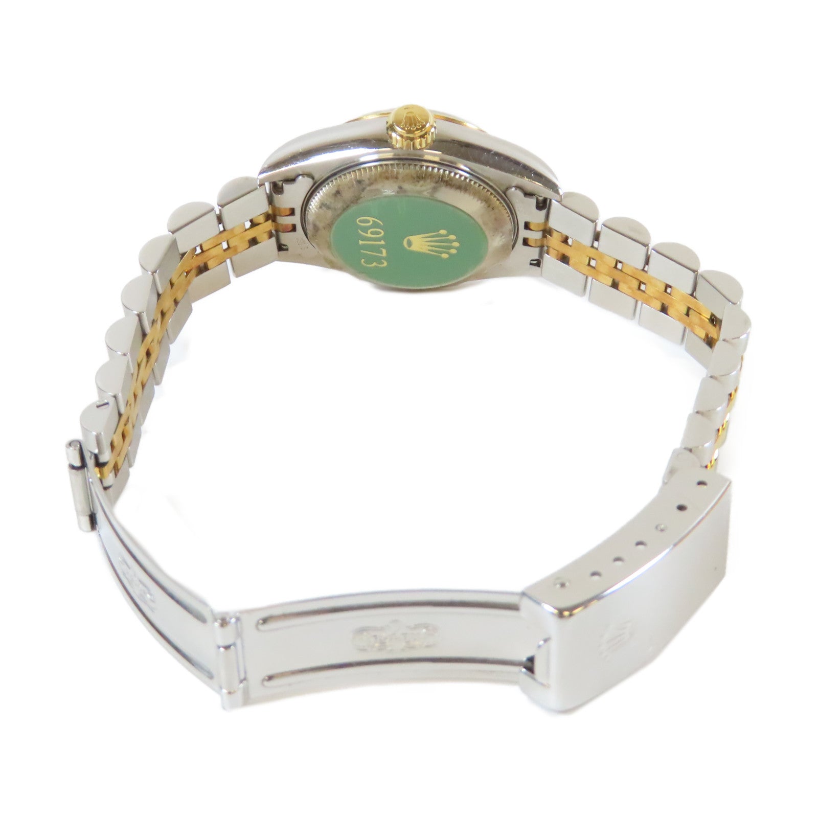 ROLEX 18K黃金/不鏽鋼Datejust手錶灰色#14cm