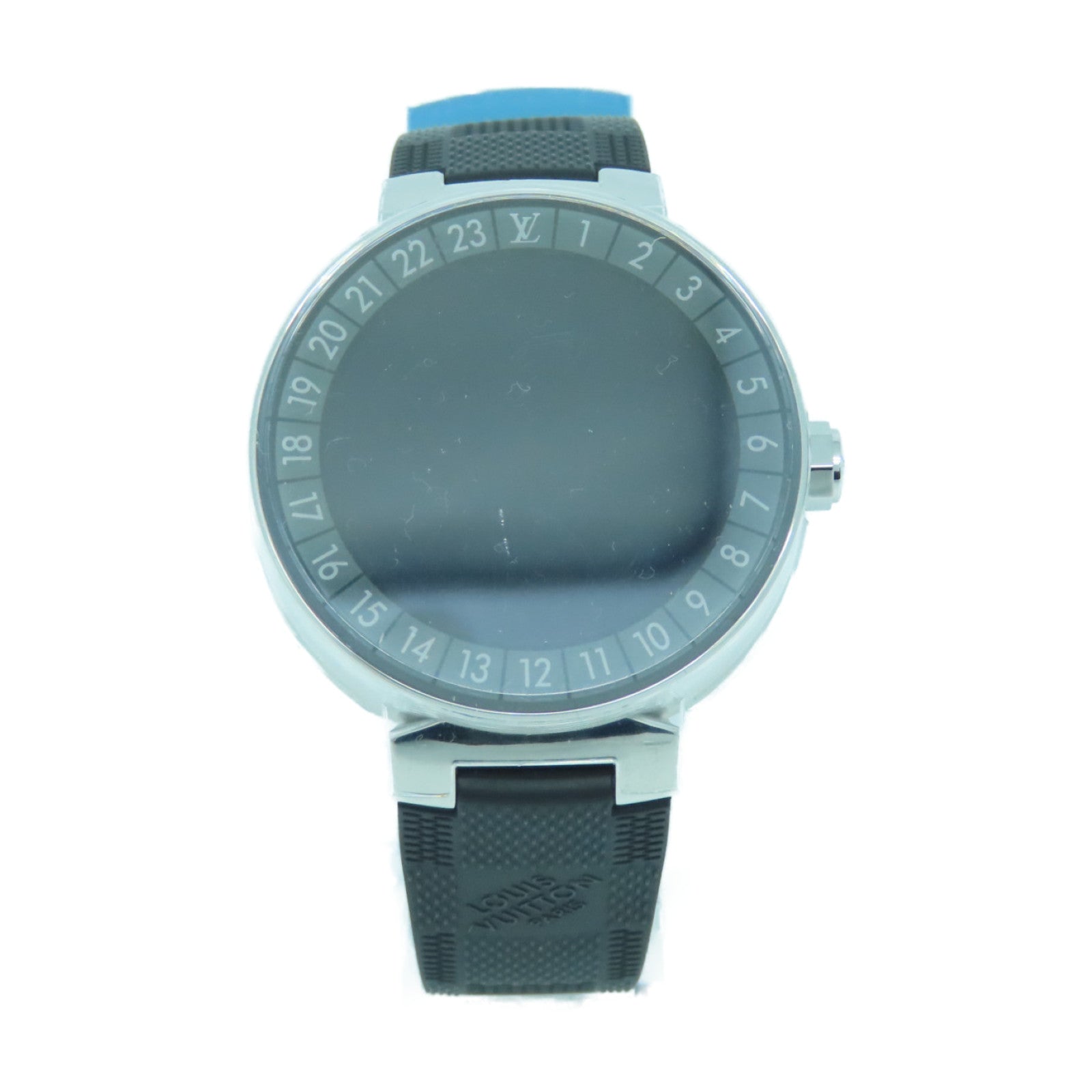 LOUIS VUITTON Tambour Horizon不鏽鋼手錶石英機芯黒色