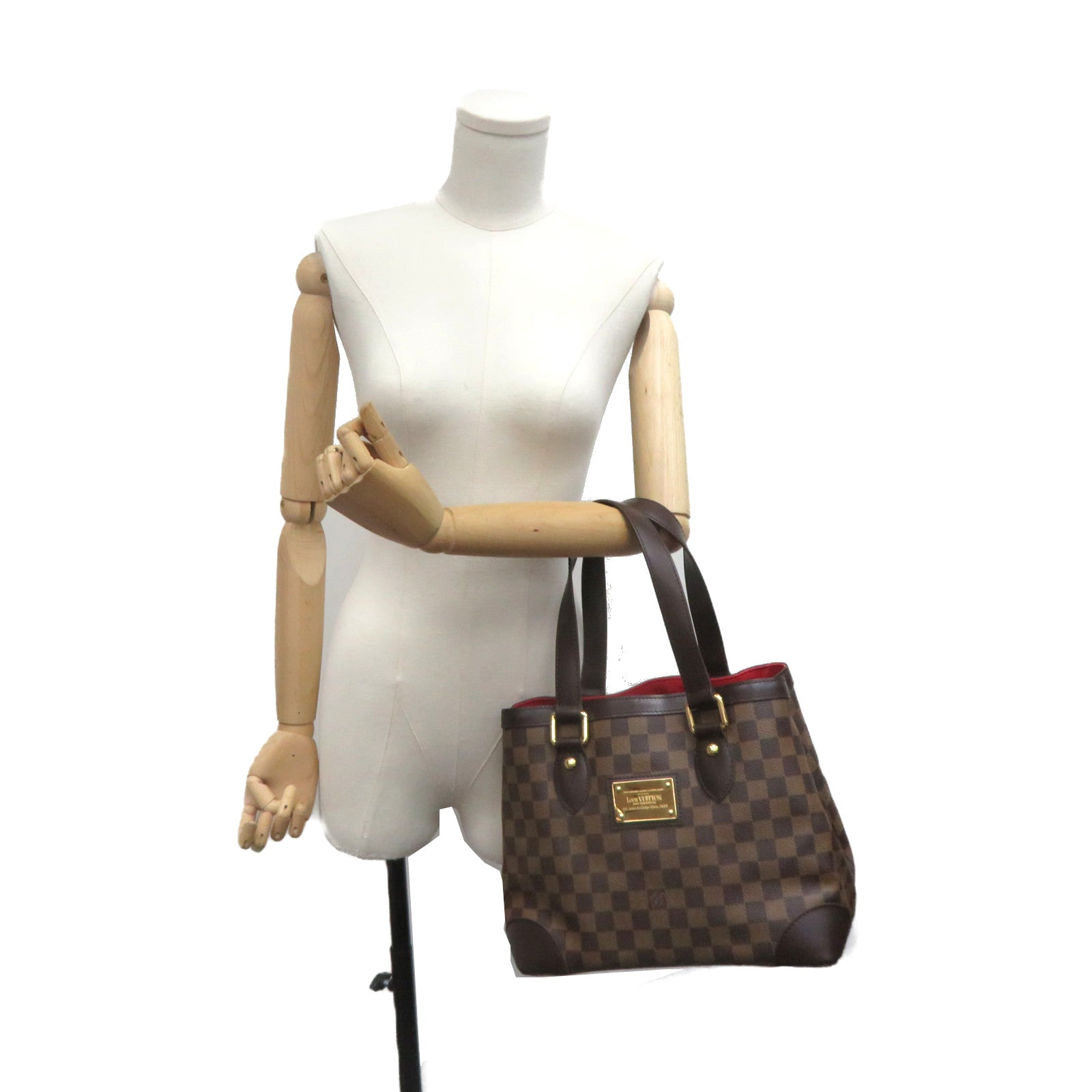 LOUIS VUITTON Damier Hampstead PM Tote Bag brown brown