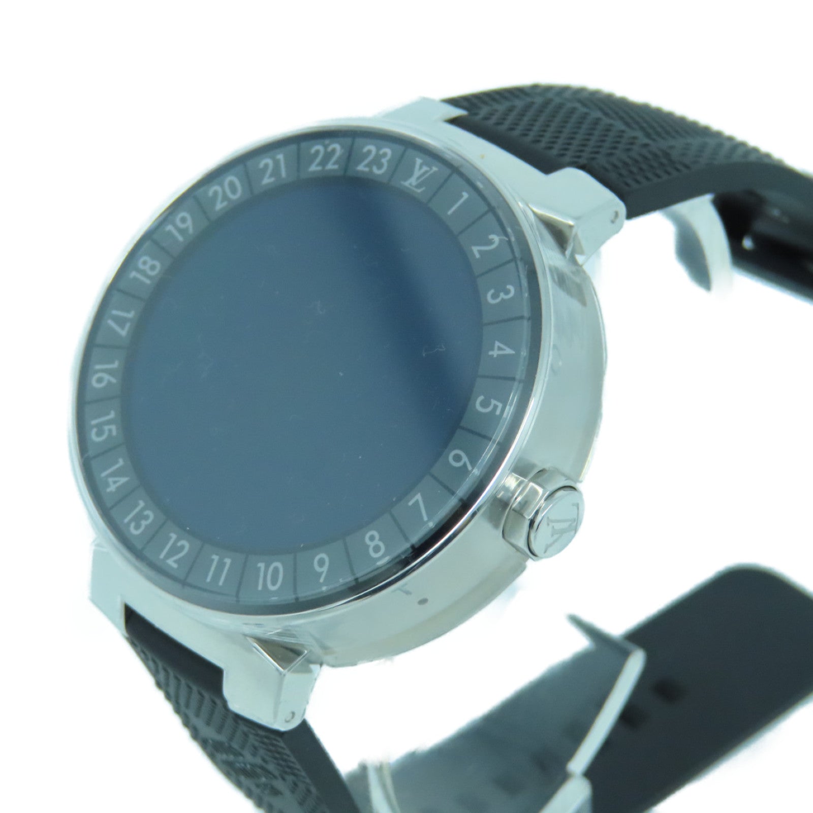LOUIS VUITTON Tambour Horizon不鏽鋼手錶石英機芯黒色