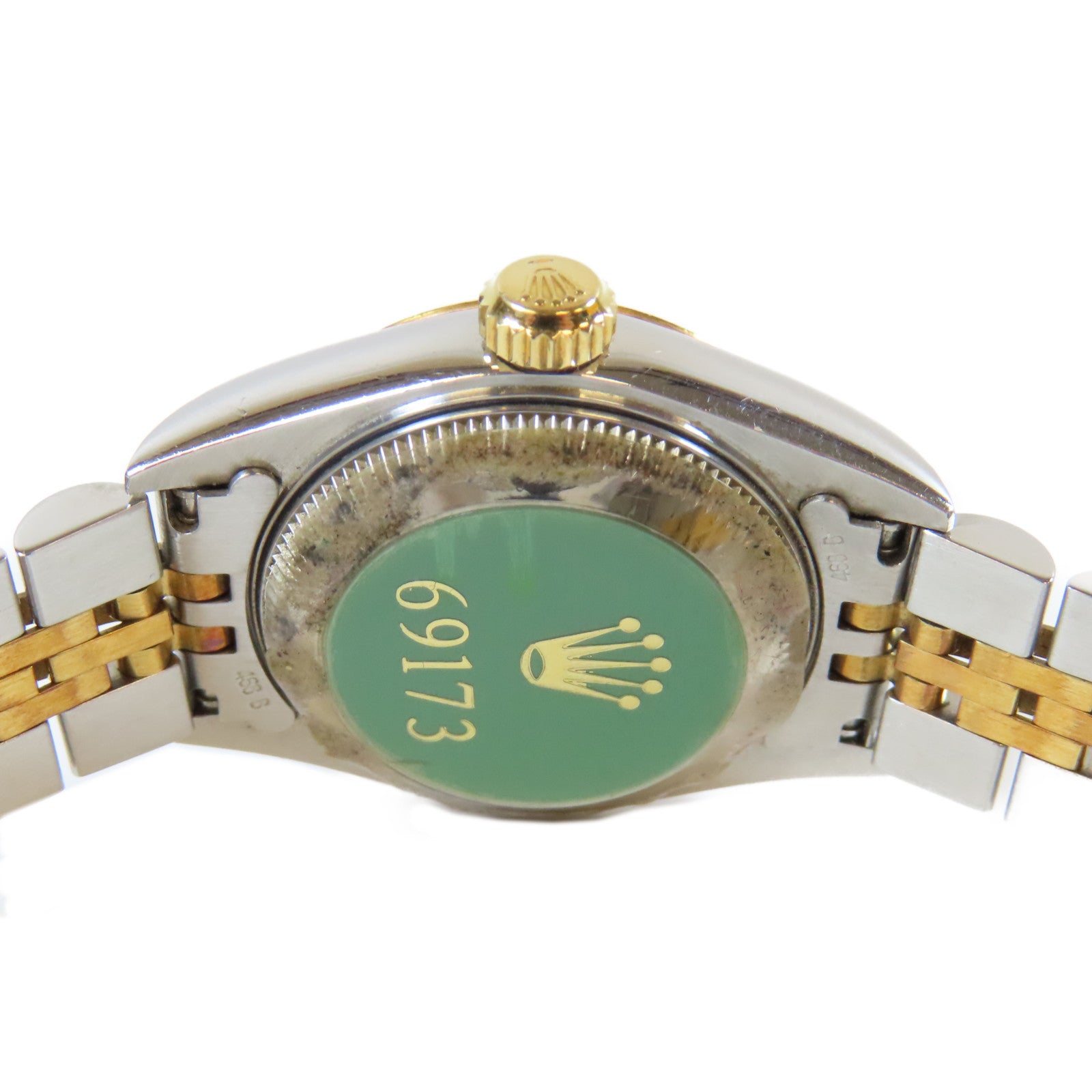 ROLEX 18K黃金/不鏽鋼Datejust手錶灰色#14cm