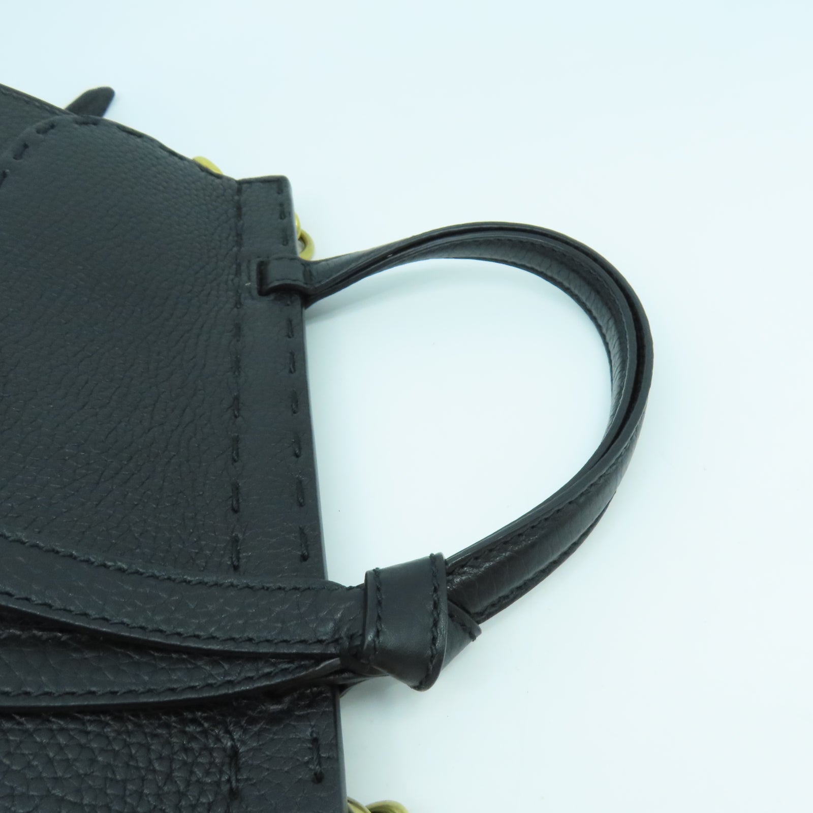 GUCCI 牛皮皮革2 Way Shoulder金扣手挽肩背兩用袋黑色