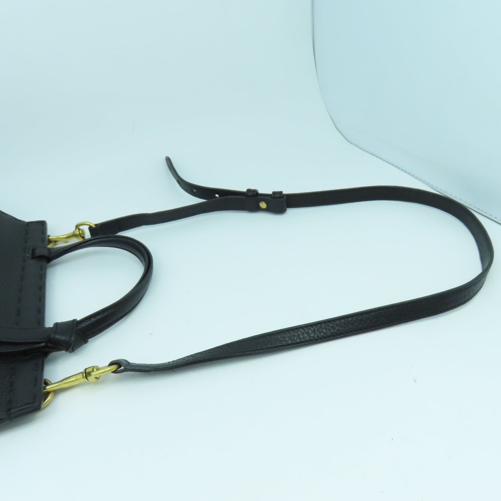 GUCCI 牛皮皮革2 Way Shoulder金扣手挽肩背兩用袋黑色