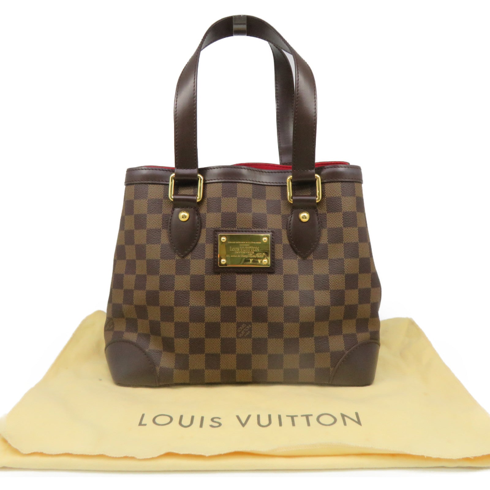LOUIS VUITTON Damier Hampstead PM Tote Bag brown brown