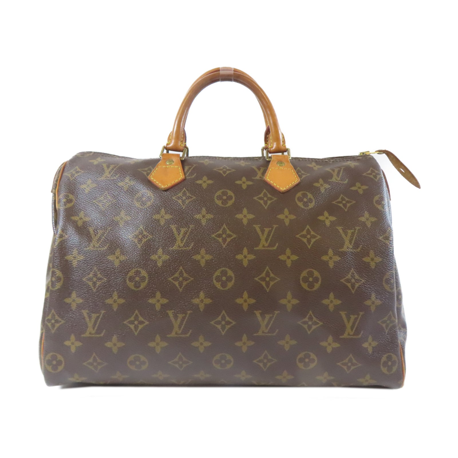 LOUIS VUITTON Monogram Speedy 35金扣手挽袋啡色
