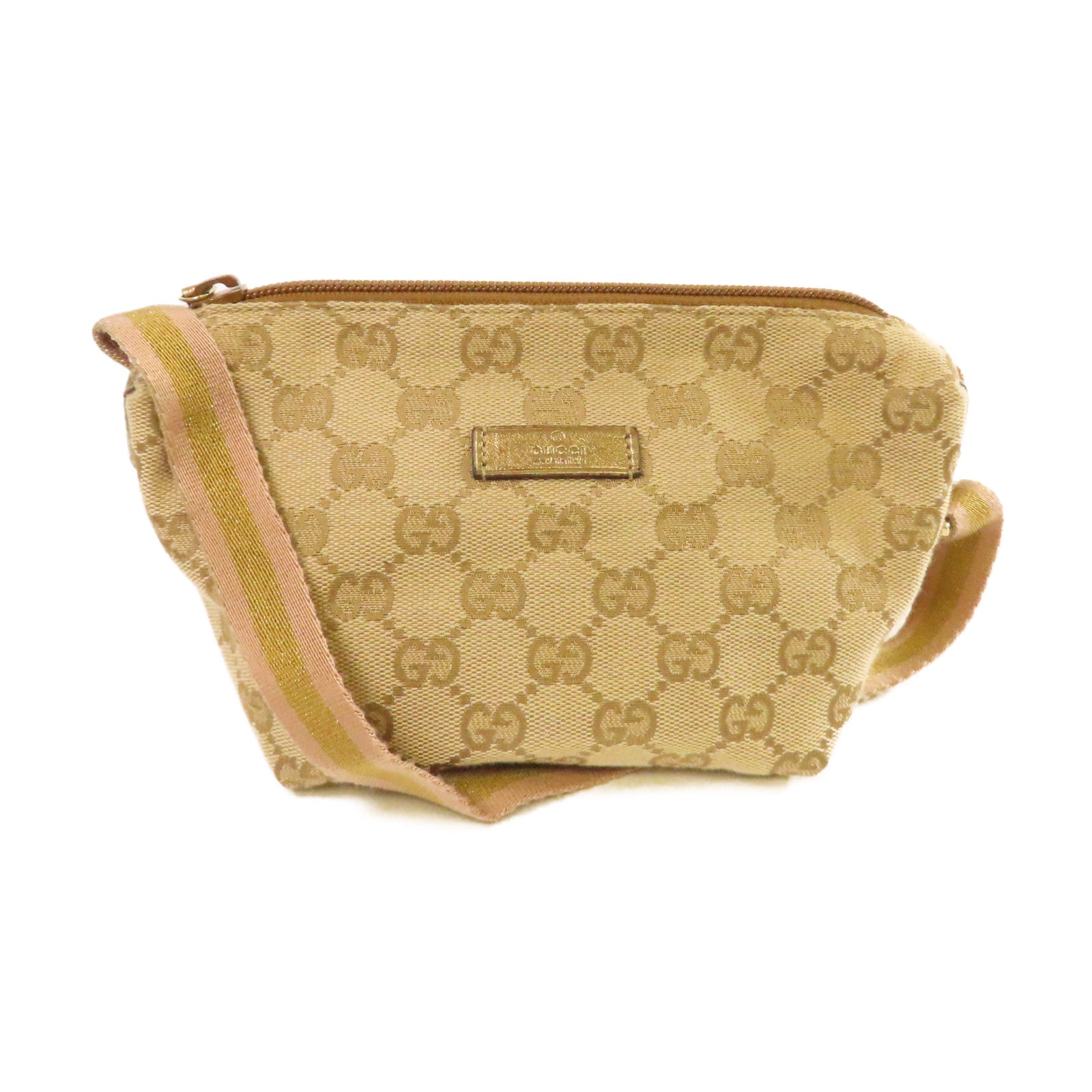 GUCCI GG帆布Hand Bag手挽袋啡色/粉紅色