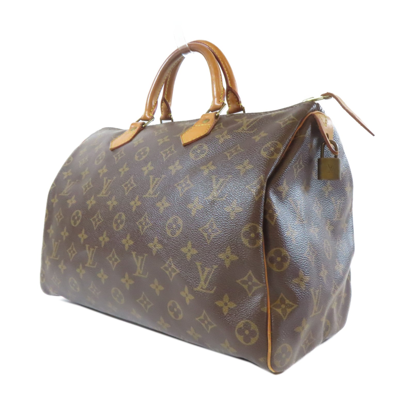 LOUIS VUITTON Monogram Speedy 35金扣手挽袋啡色