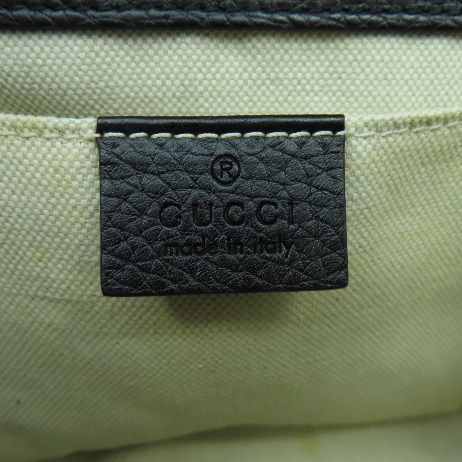 GUCCI 牛皮皮革2 Way Shoulder金扣手挽肩背兩用袋黑色