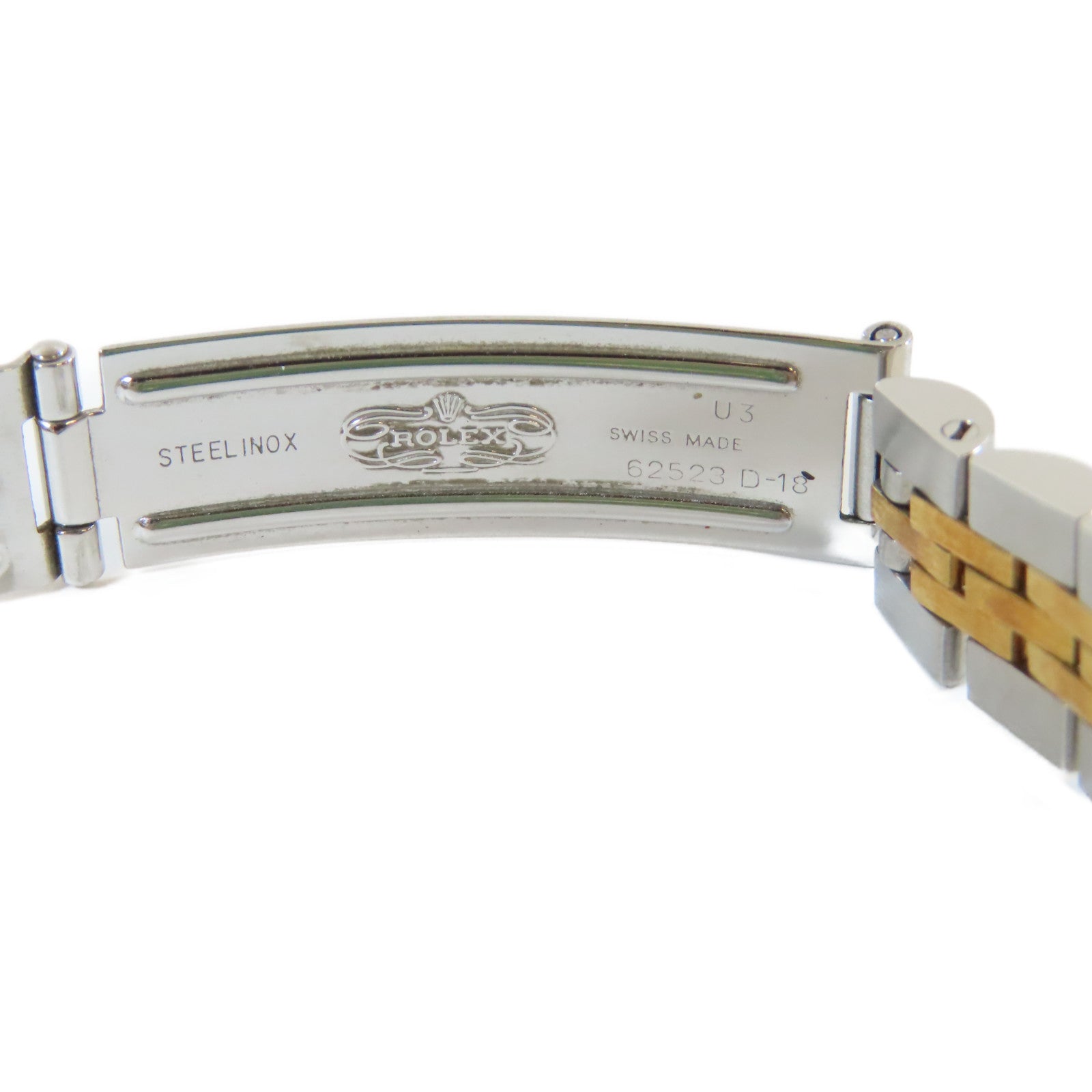 ROLEX 18K黃金/不鏽鋼Datejust手錶灰色#14cm
