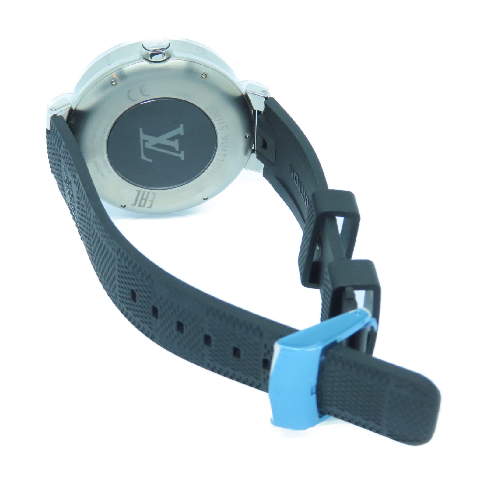 LOUIS VUITTON Tambour Horizon不鏽鋼手錶石英機芯黒色