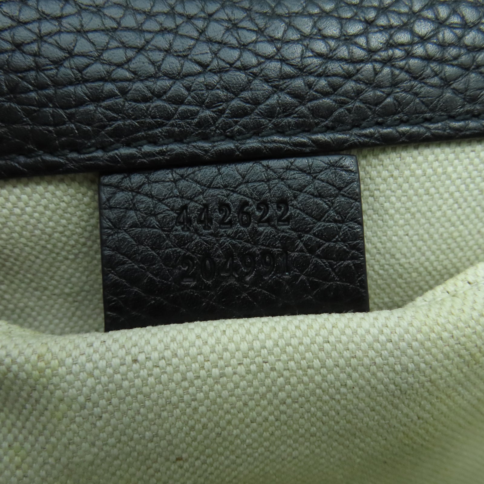 GUCCI 牛皮皮革2 Way Shoulder金扣手挽肩背兩用袋黑色