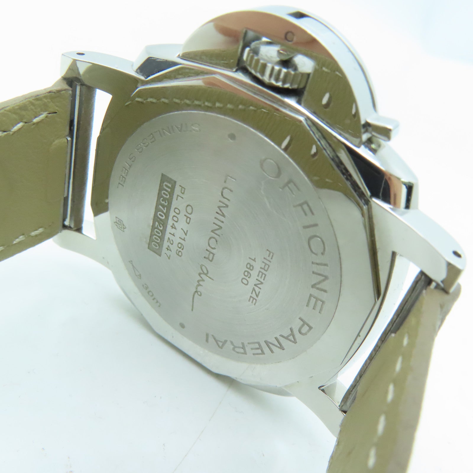 PANERAI Luminor皮革带/不锈钢手表自动机芯米色