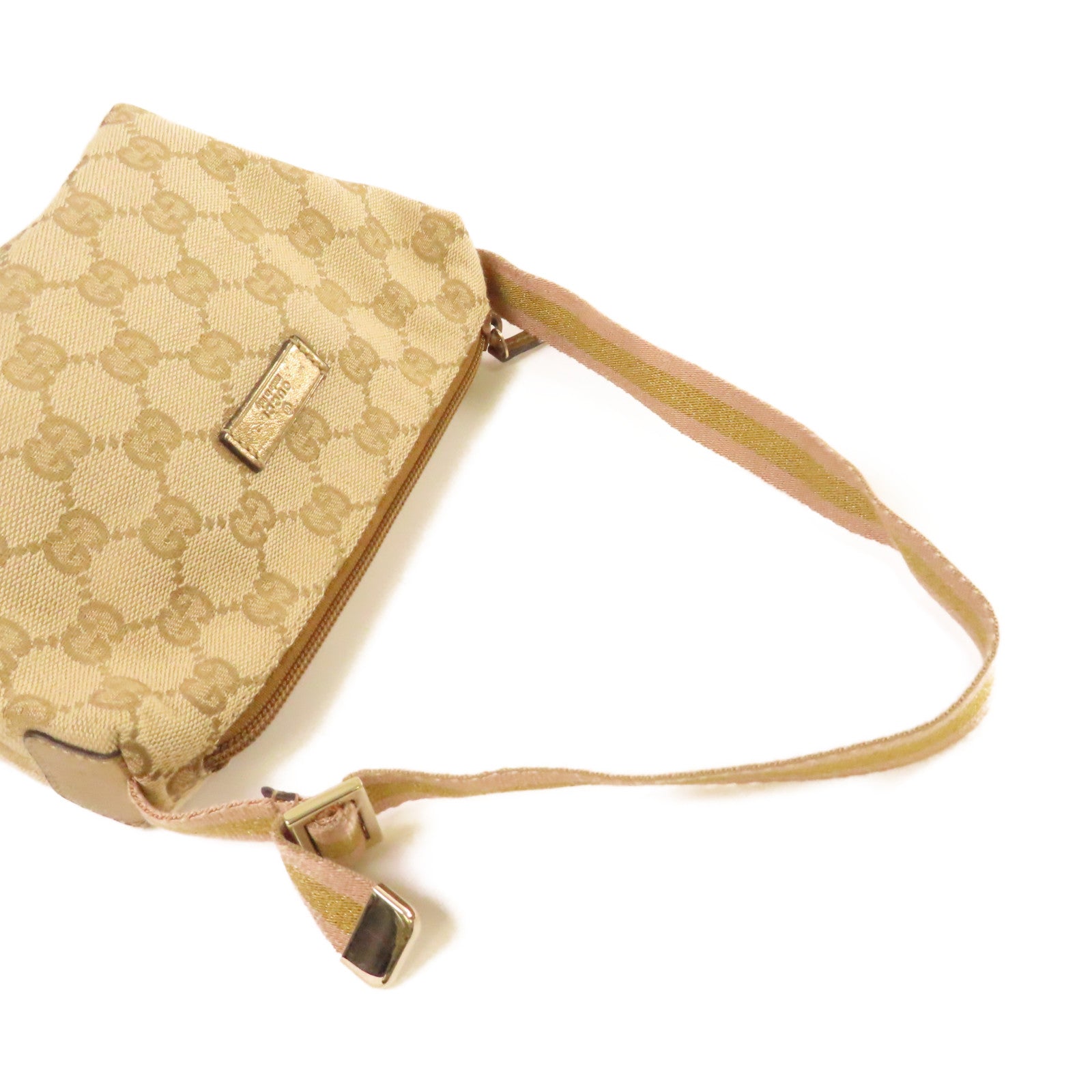 GUCCI GG帆布Hand Bag手挽袋啡色/粉紅色