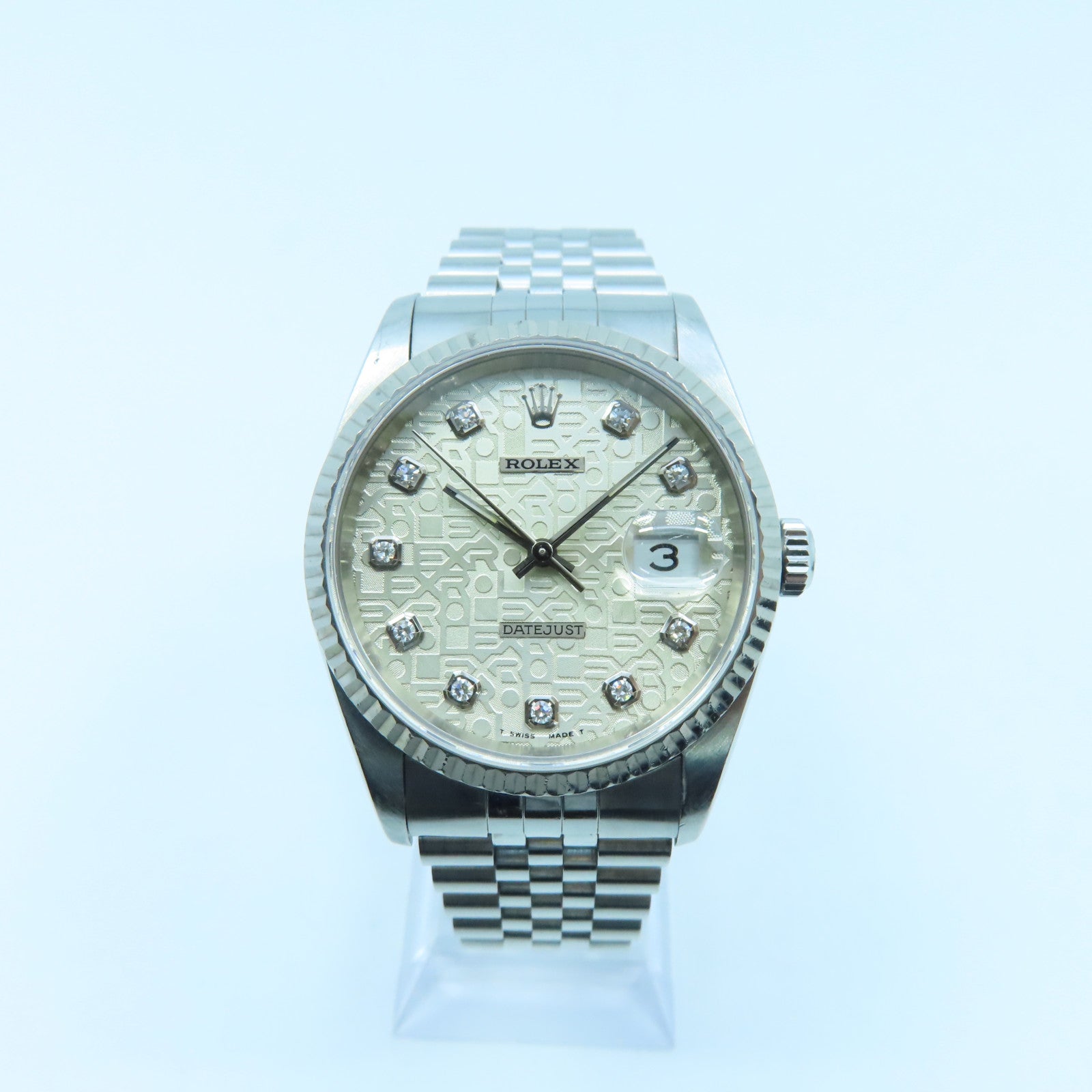 ROLEX Datejust 36mm 18K白金/不锈钢手表自动机芯银色
